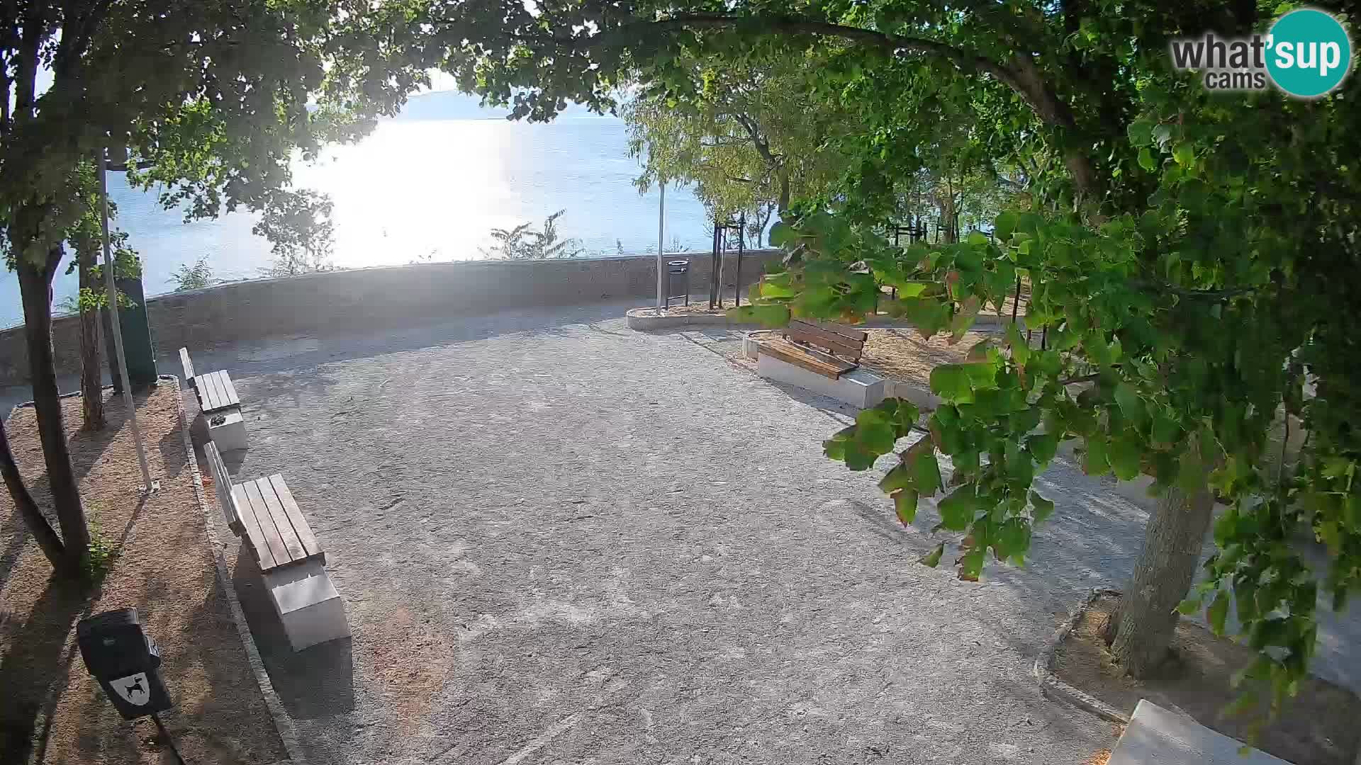 Senj Live Webcam – Schriftstellerpark und Velebit-Kanal