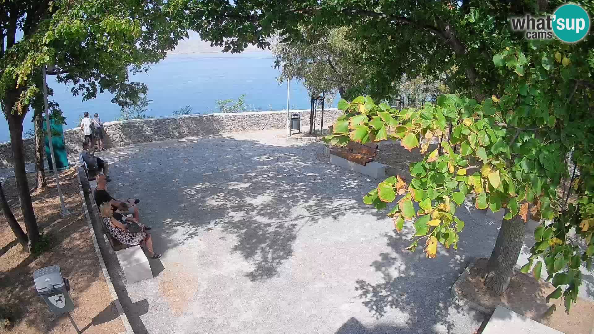 Senj Live Webcam – Schriftstellerpark und Velebit-Kanal