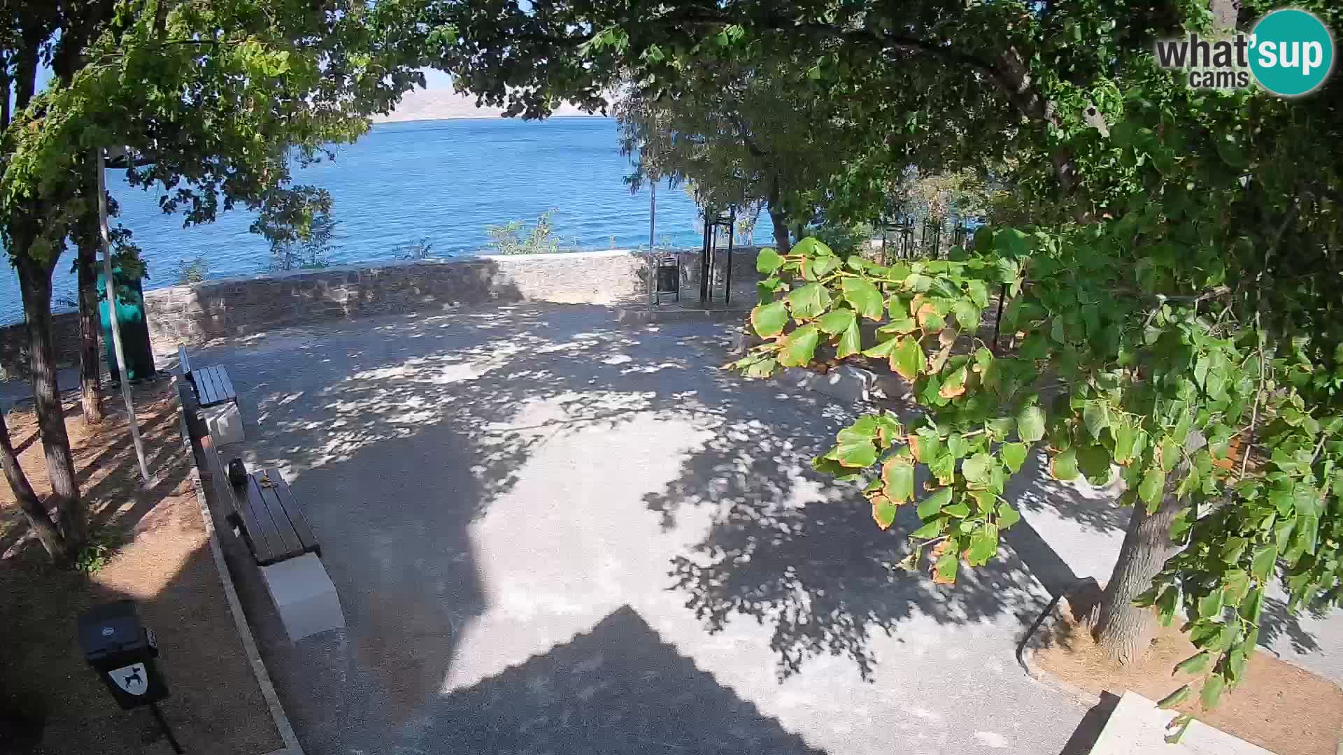 Senj Live Cam – Writers’ Park and the Velebit Channel