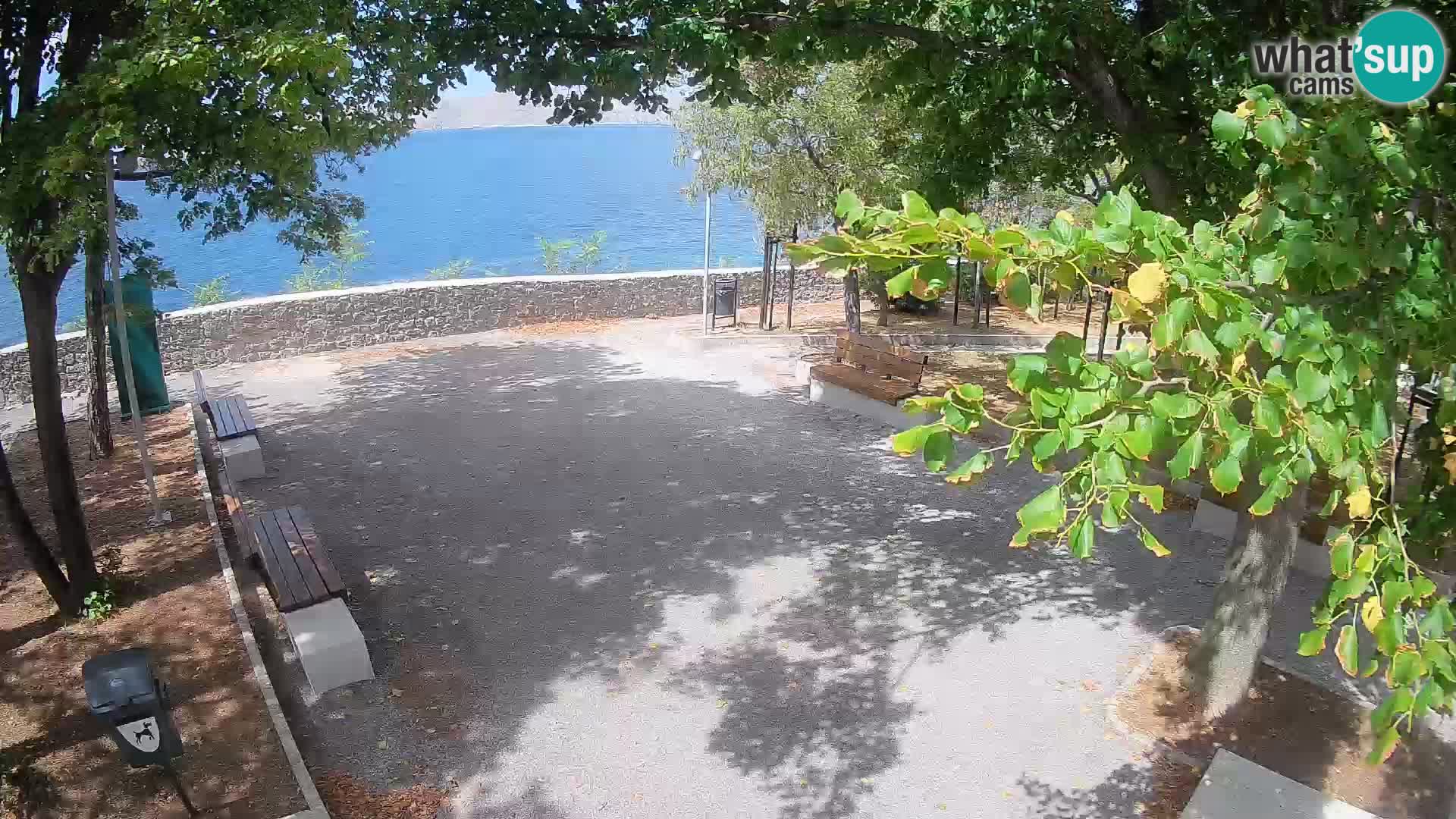 Senj Live Webcam – Schriftstellerpark und Velebit-Kanal