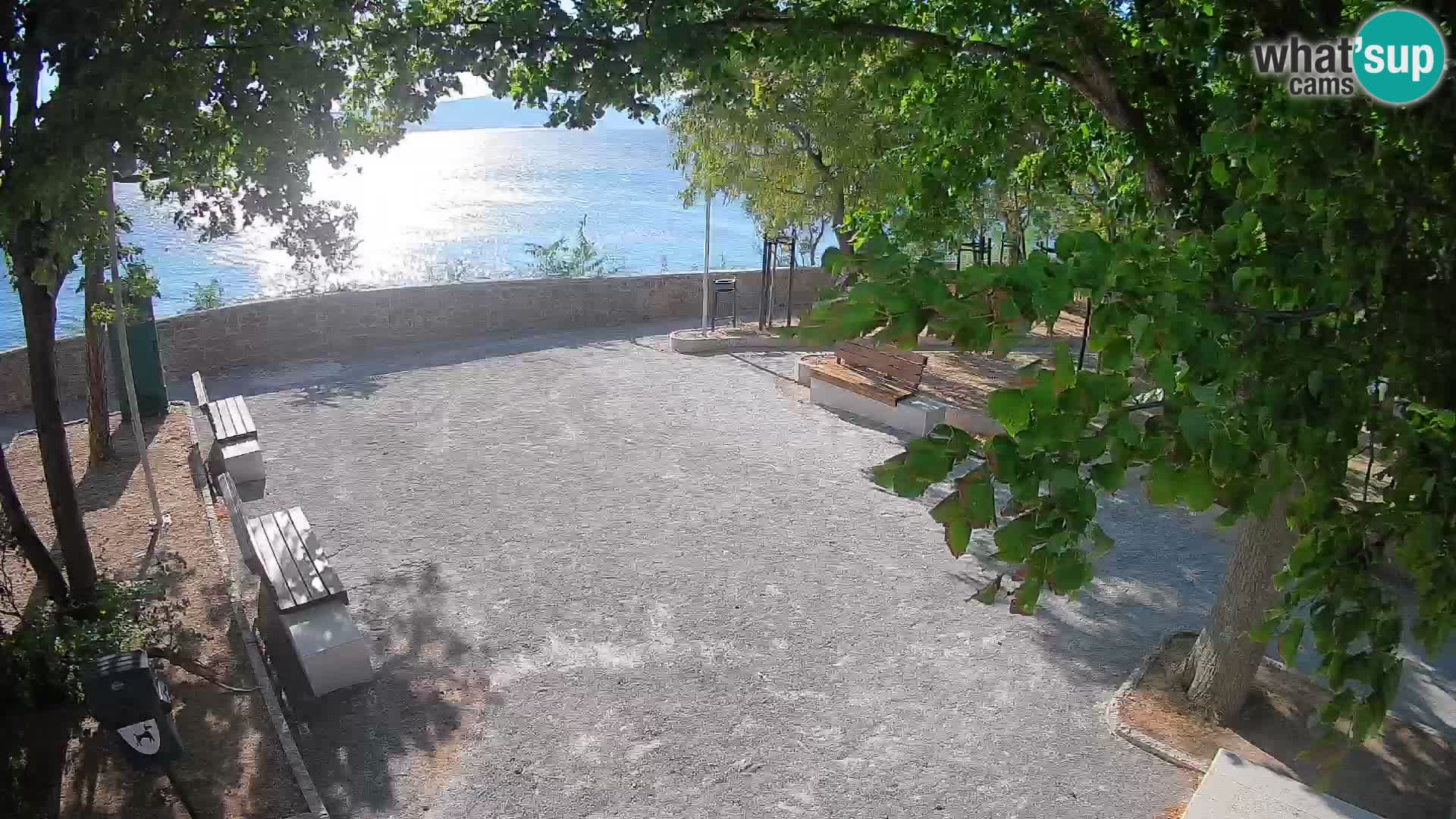 Senj Live Webcam – Schriftstellerpark und Velebit-Kanal