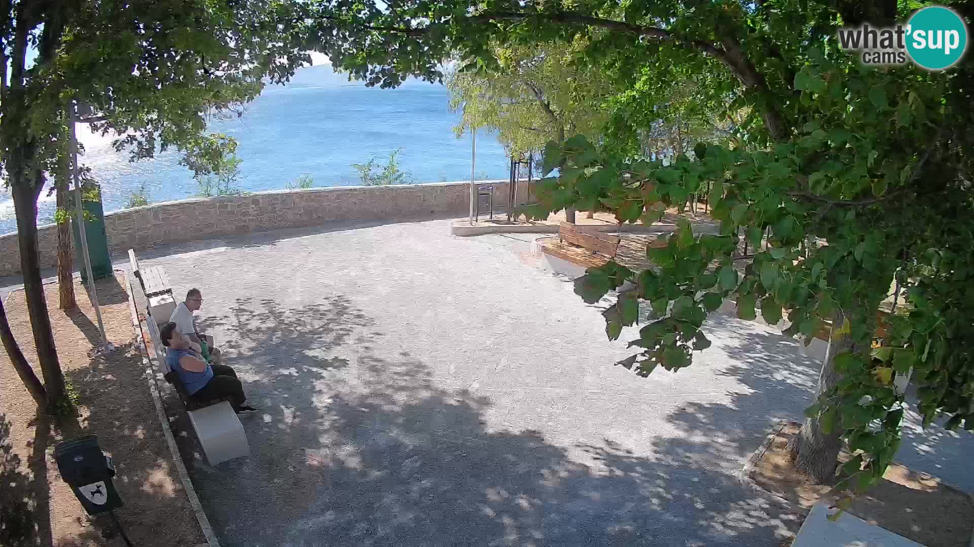 Senj Live Webcam – Schriftstellerpark und Velebit-Kanal