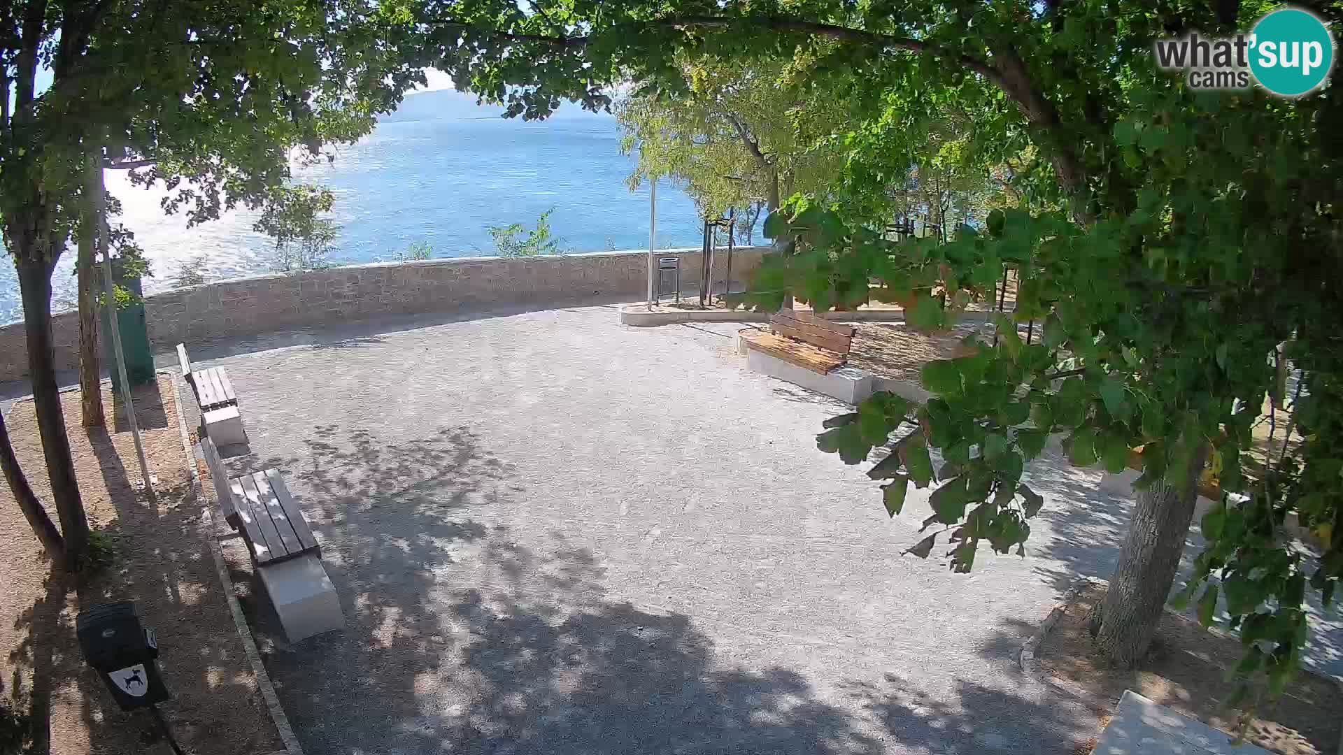 Senj Live Cam – Writers’ Park and the Velebit Channel