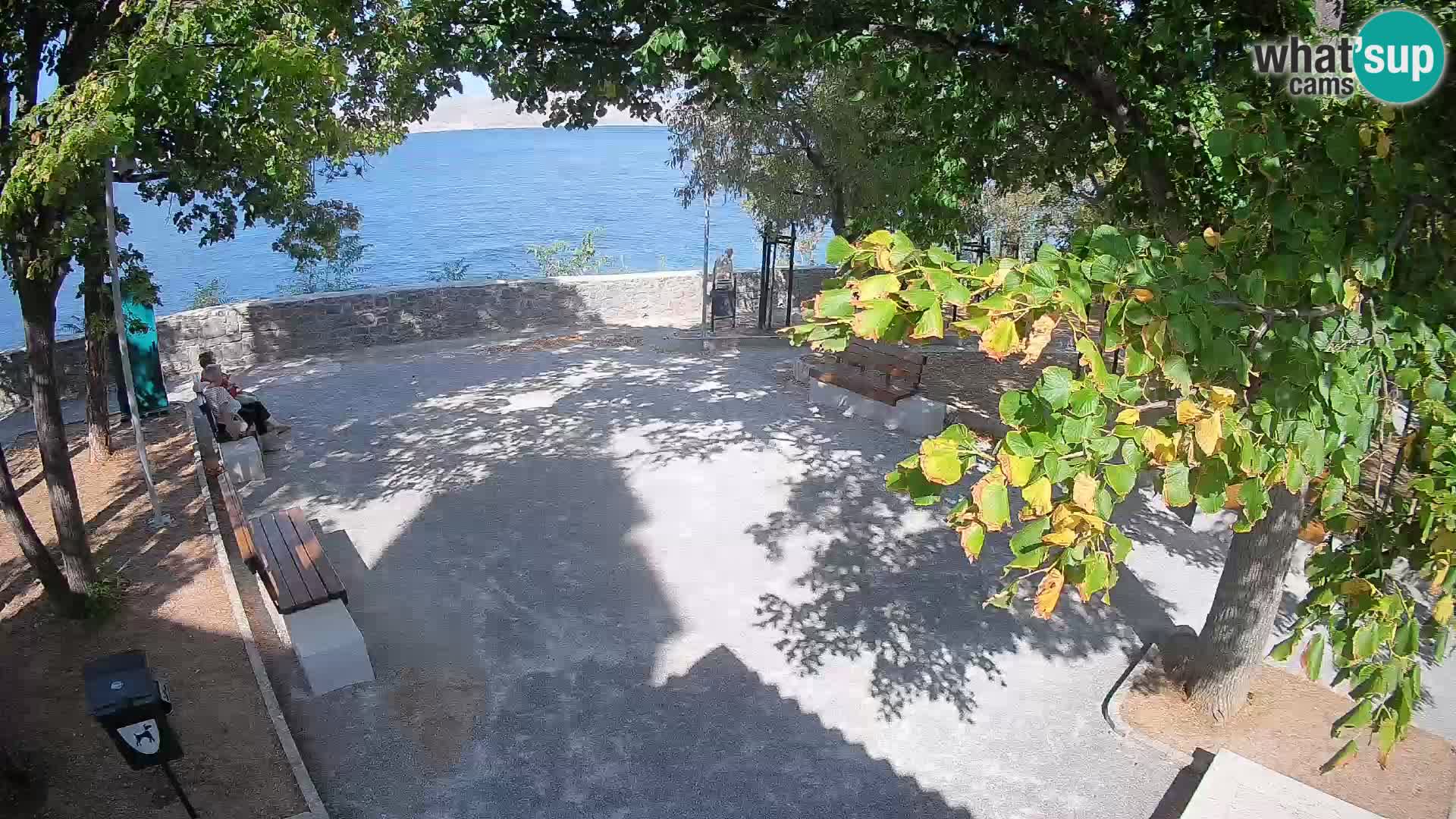 Senj Live Webcam – Schriftstellerpark und Velebit-Kanal