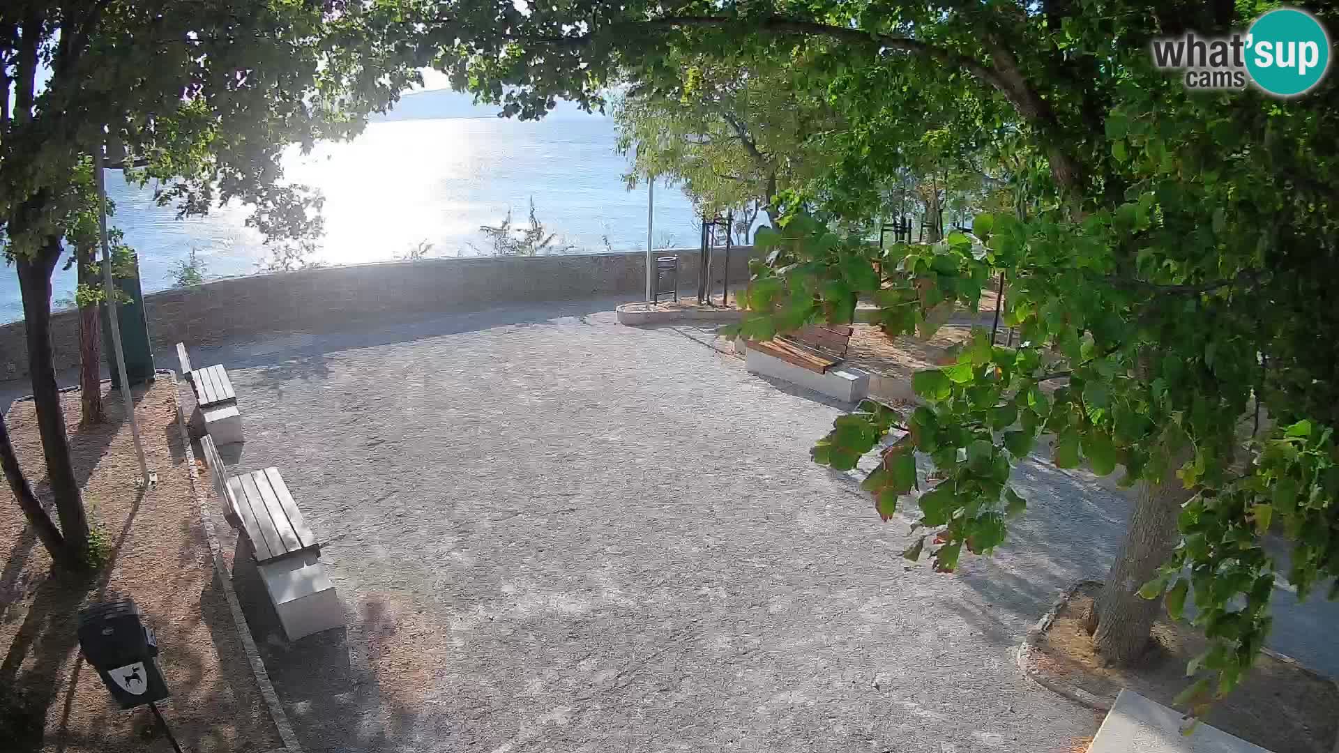 Senj Live Webcam – Schriftstellerpark und Velebit-Kanal