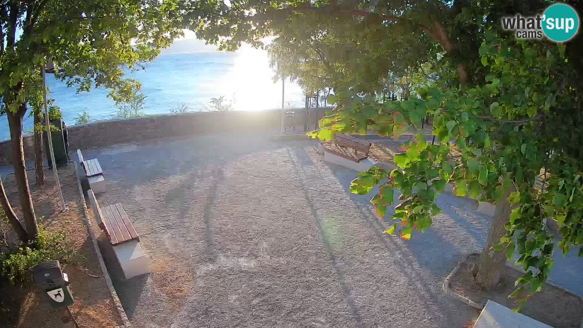 Senj Live Webcam – Schriftstellerpark und Velebit-Kanal