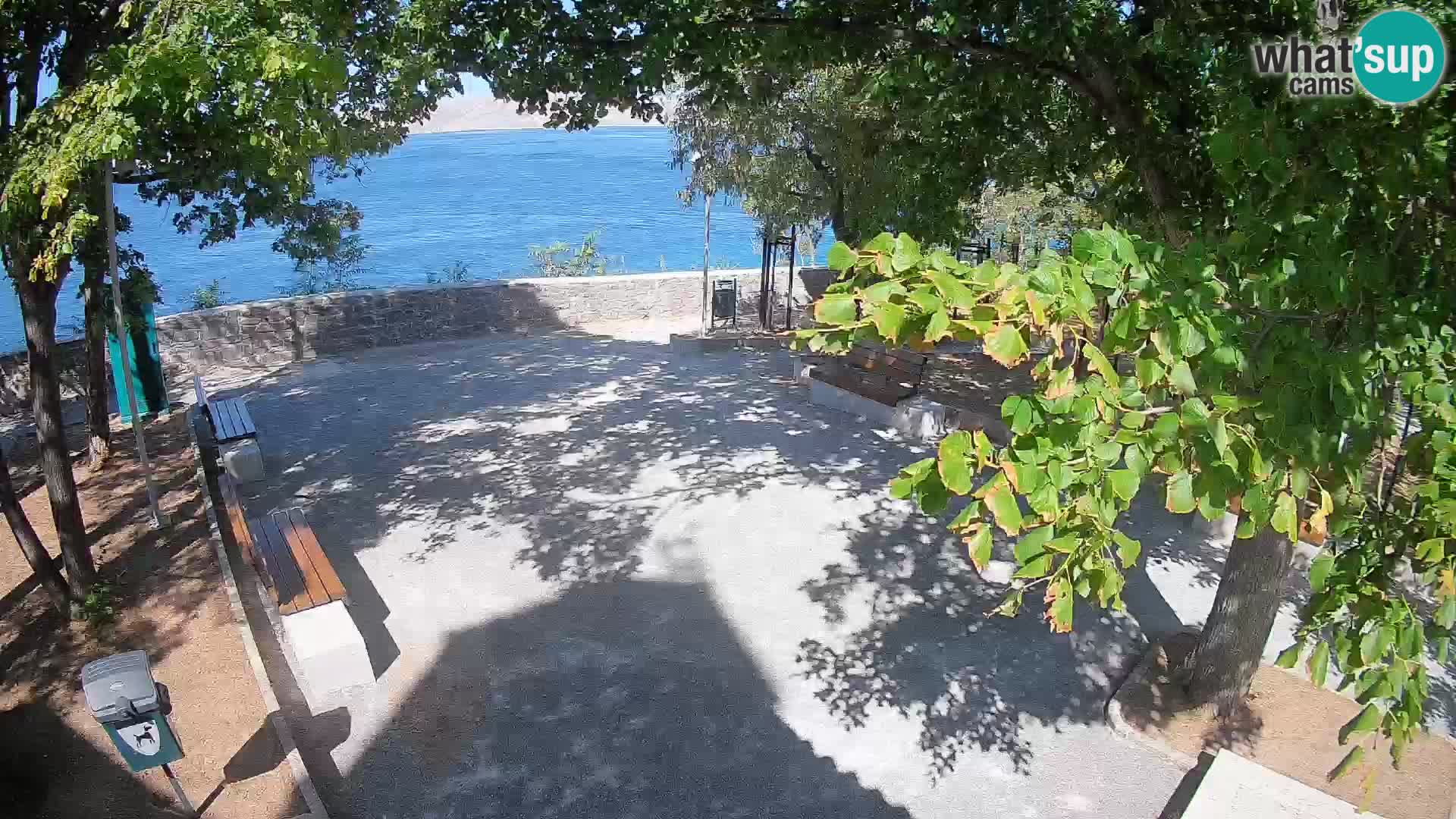 Senj Live Cam – Writers’ Park and the Velebit Channel