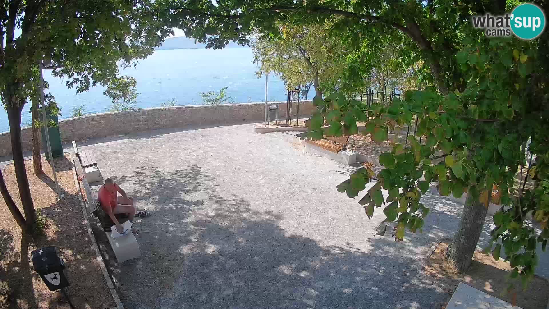 Webcam Senj en direct – Parc des Écrivains et canal du Velebit