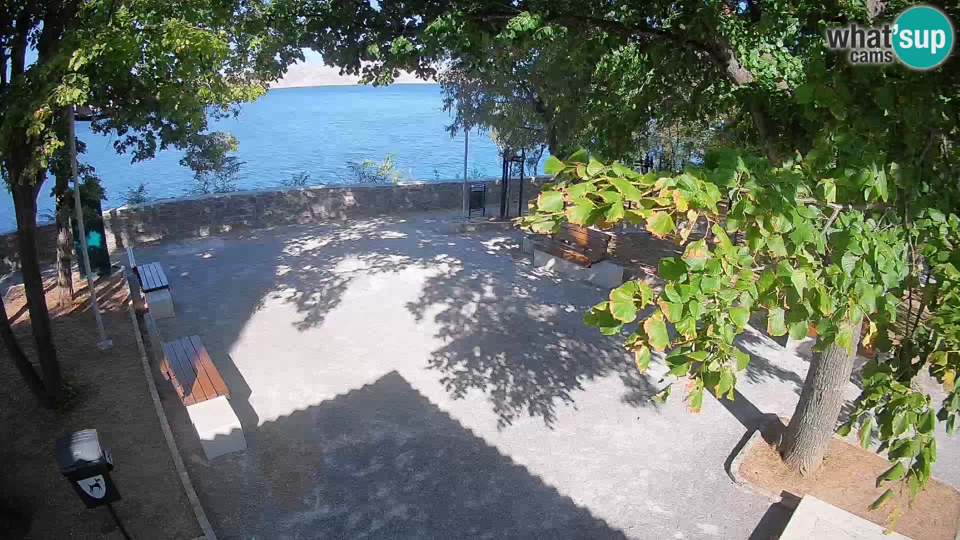 Senj Live Cam – Writers’ Park and the Velebit Channel