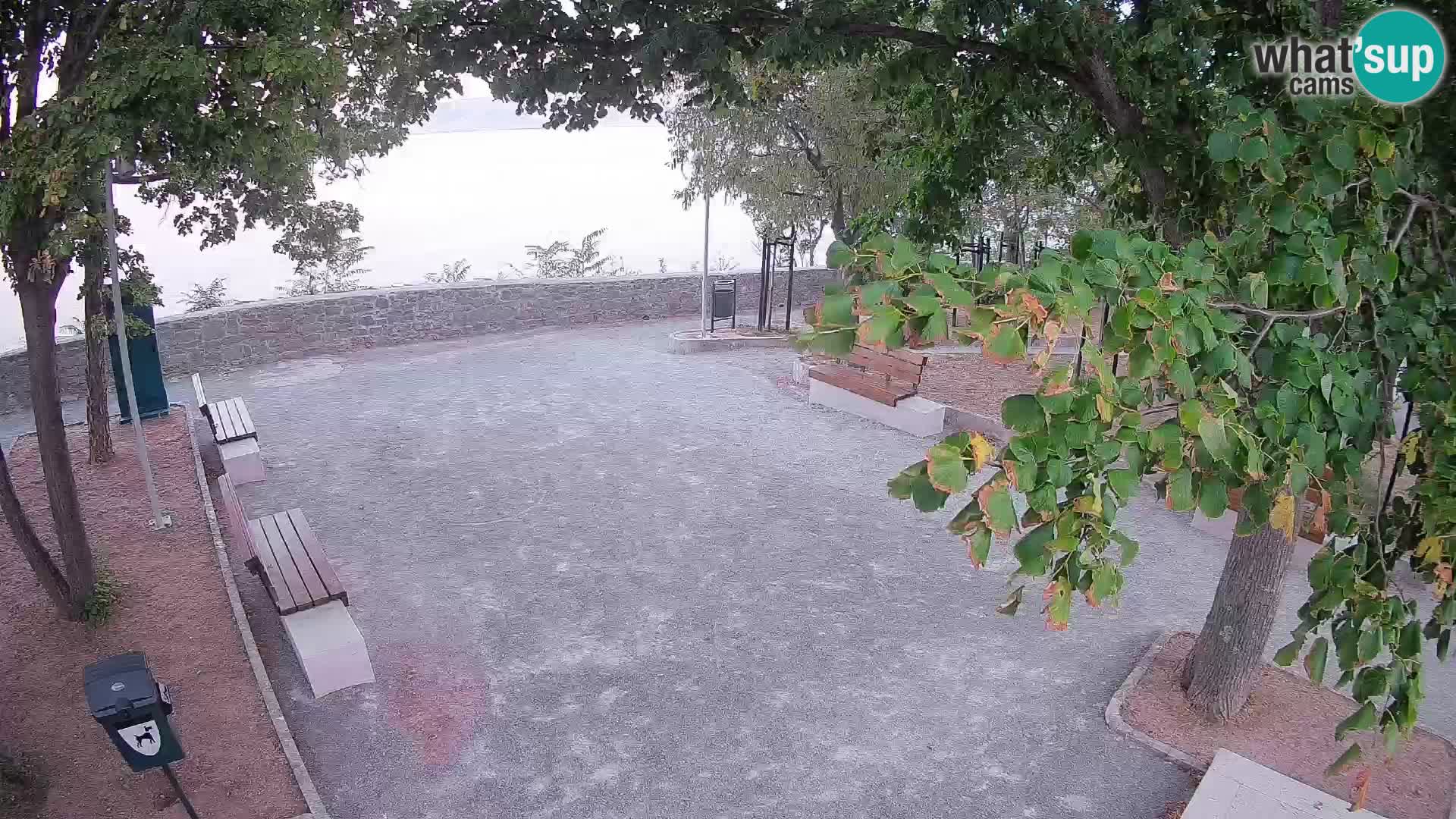 Senj Live Cam – Writers’ Park and the Velebit Channel
