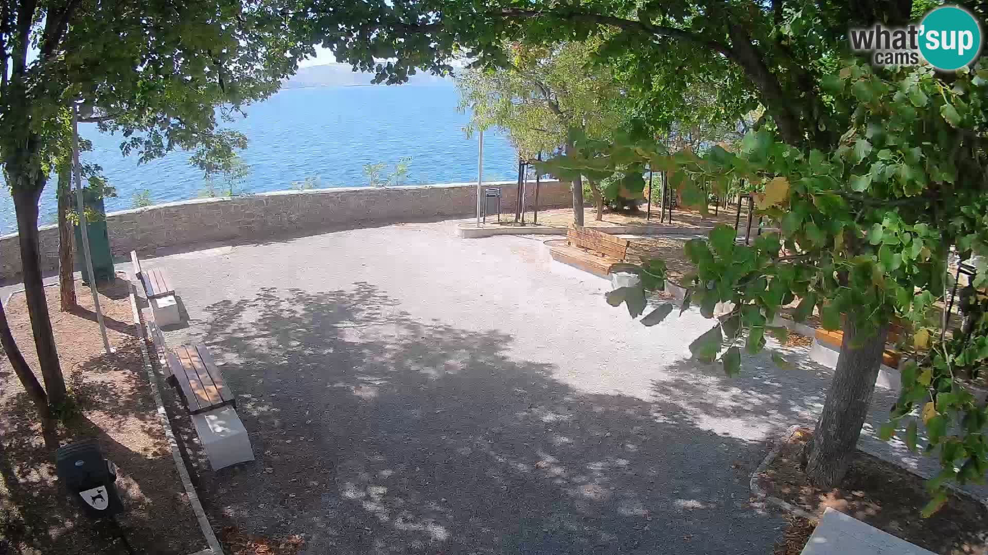 Senj Live Cam – Writers’ Park and the Velebit Channel