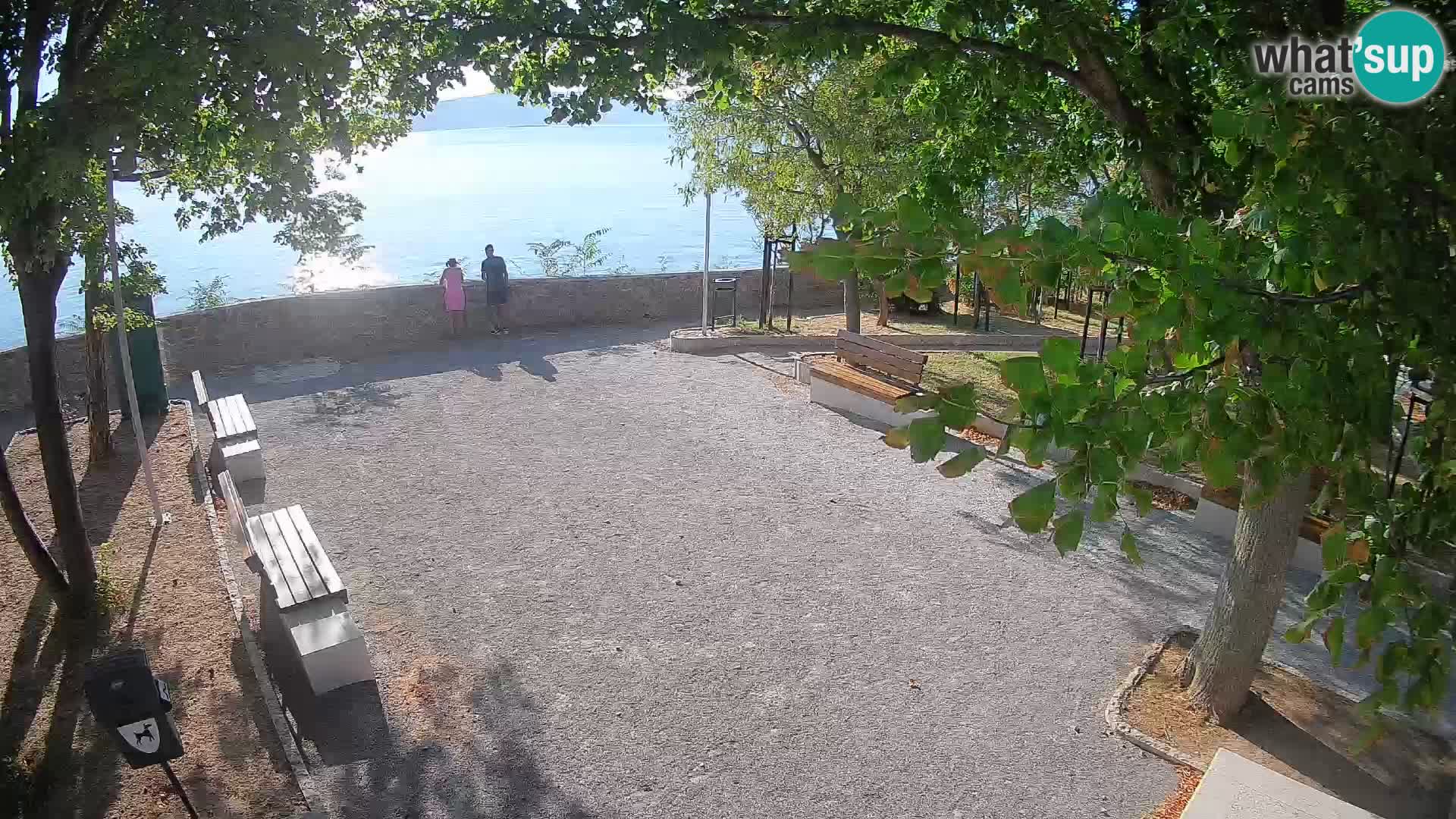 Webcam Senj en direct – Parc des Écrivains et canal du Velebit
