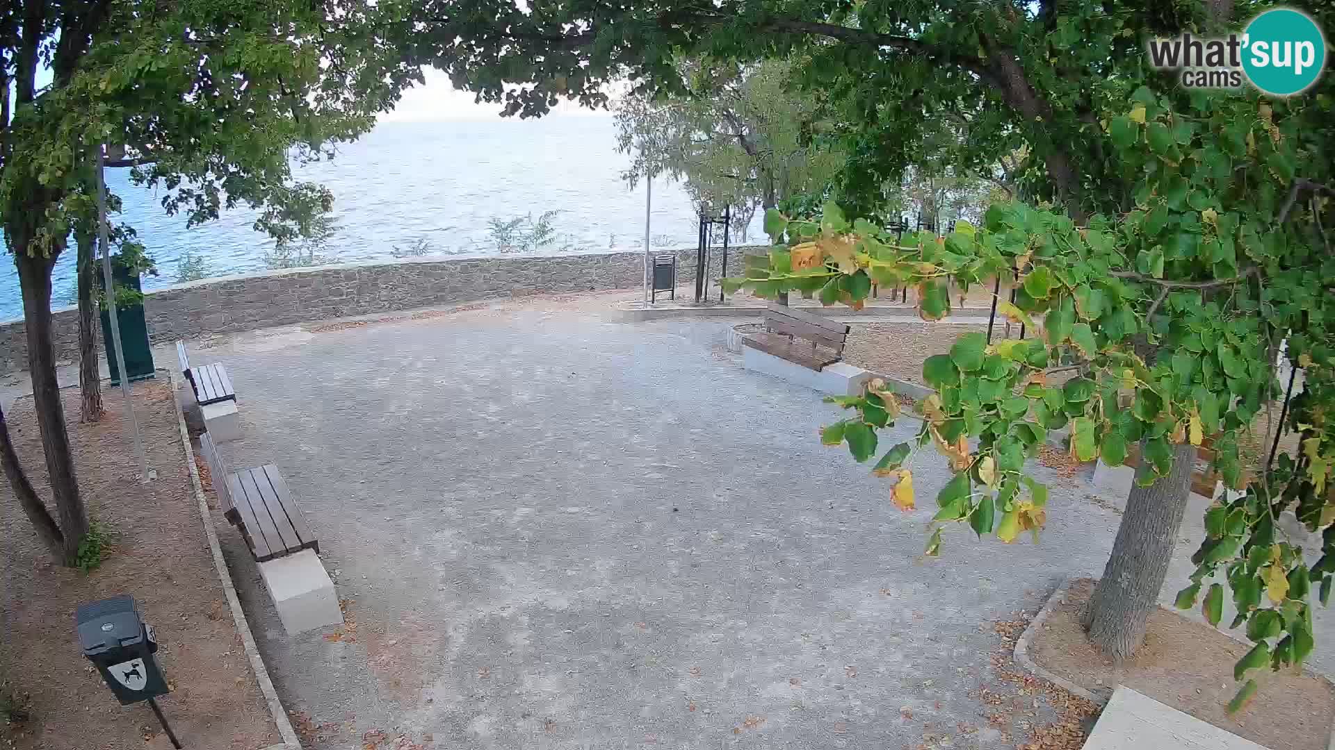 Senj Live Webcam – Schriftstellerpark und Velebit-Kanal