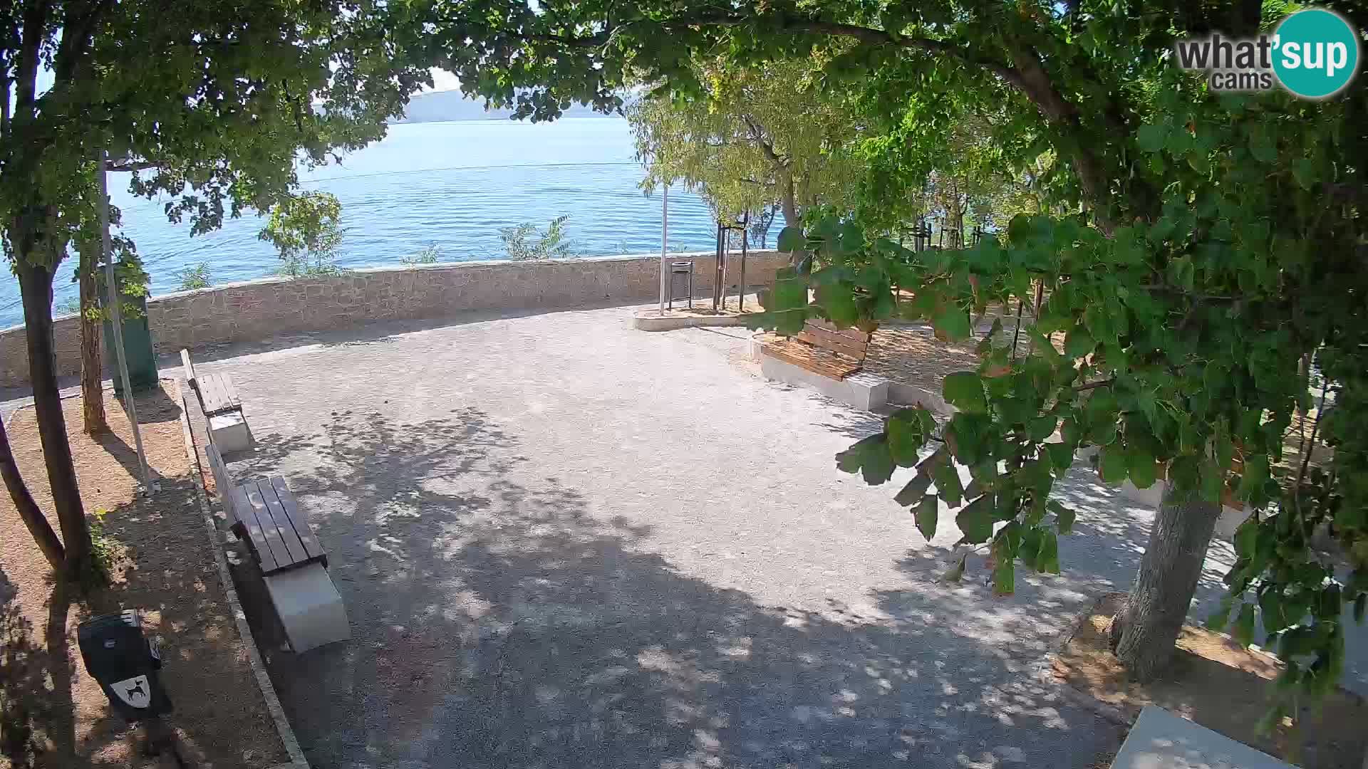 Senj Live Webcam – Schriftstellerpark und Velebit-Kanal