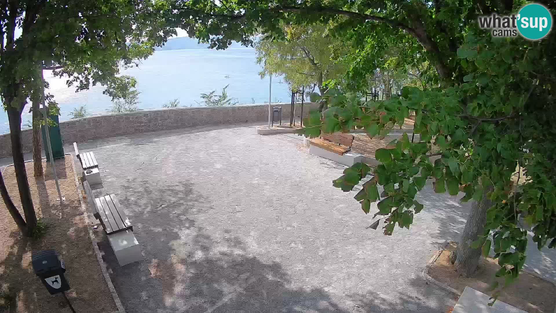 Senj Live Webcam – Schriftstellerpark und Velebit-Kanal