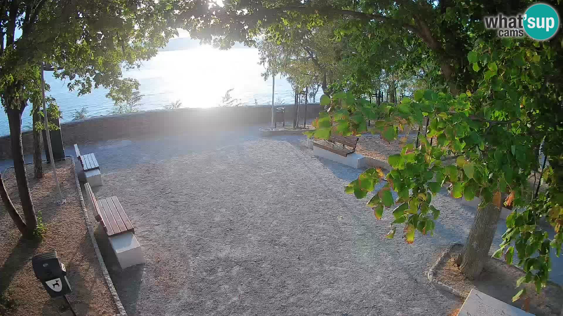 Senj Live Webcam – Schriftstellerpark und Velebit-Kanal