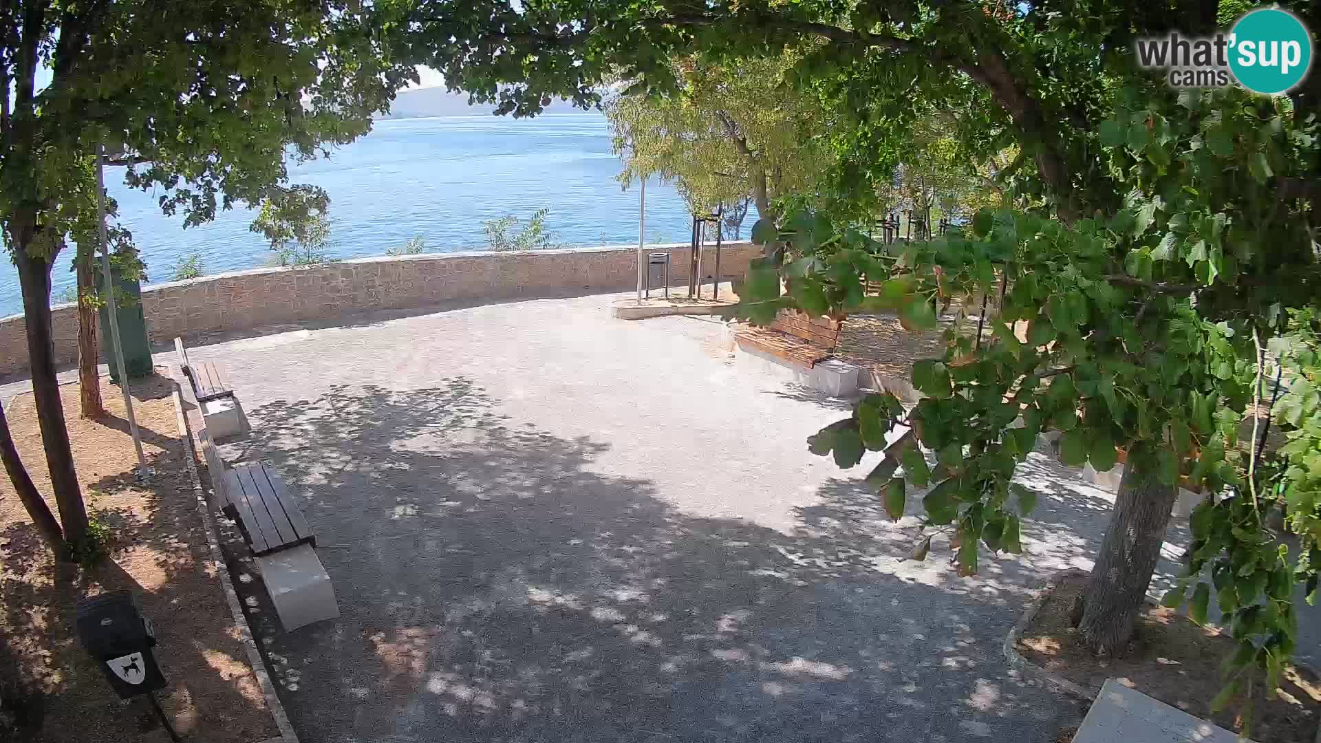 Senj Live Webcam – Schriftstellerpark und Velebit-Kanal
