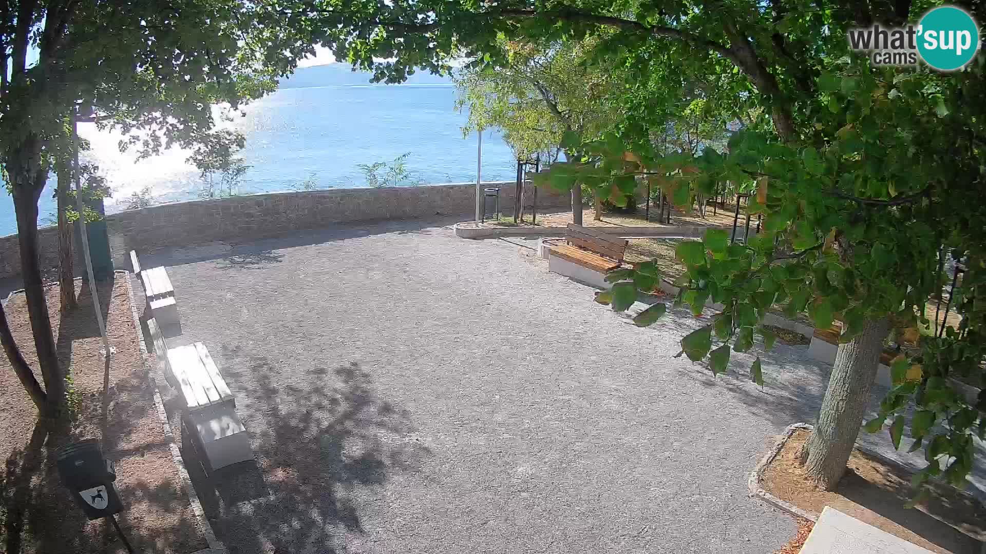Senj Live Webcam – Schriftstellerpark und Velebit-Kanal