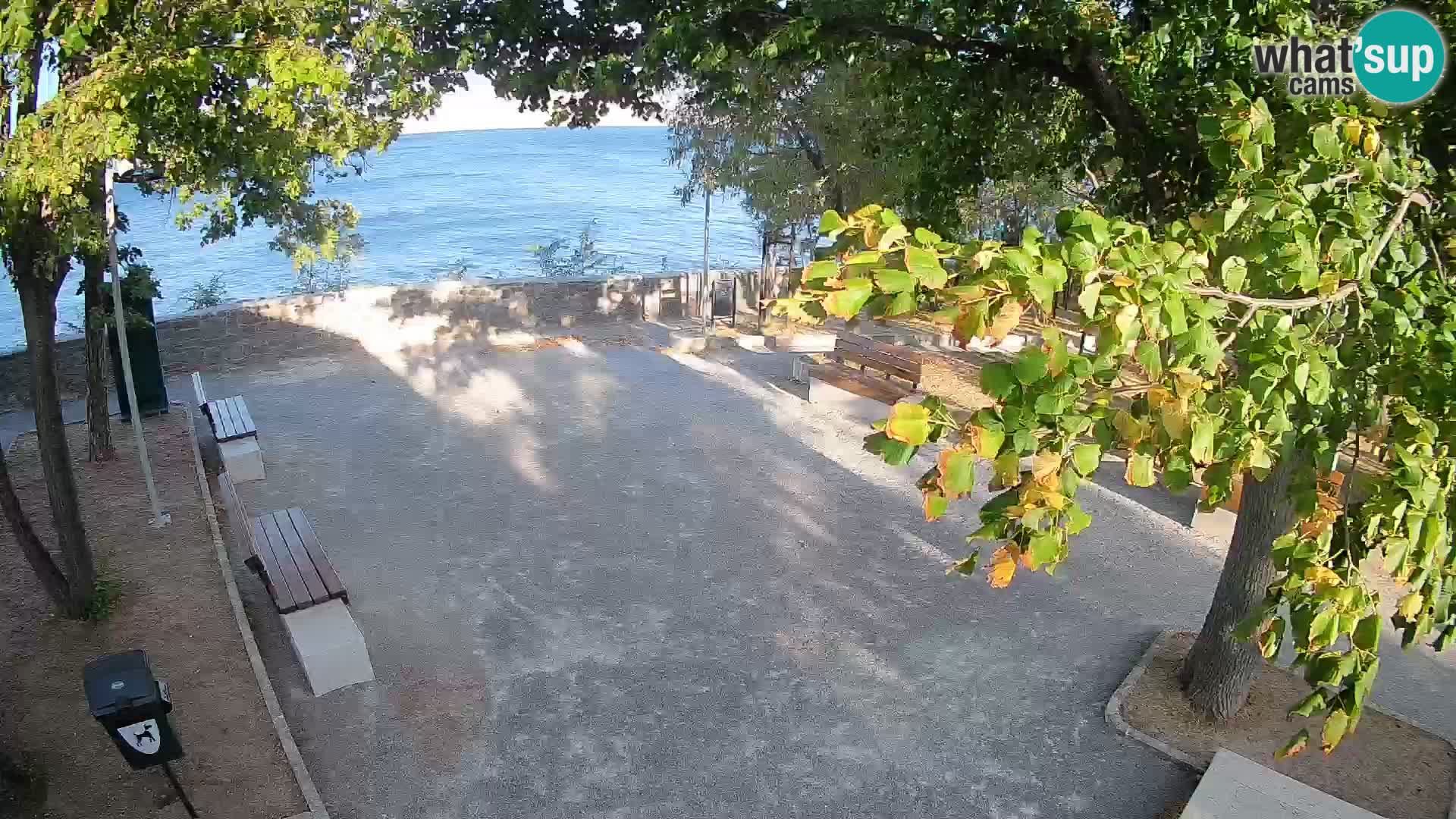 Senj Live Webcam – Schriftstellerpark und Velebit-Kanal
