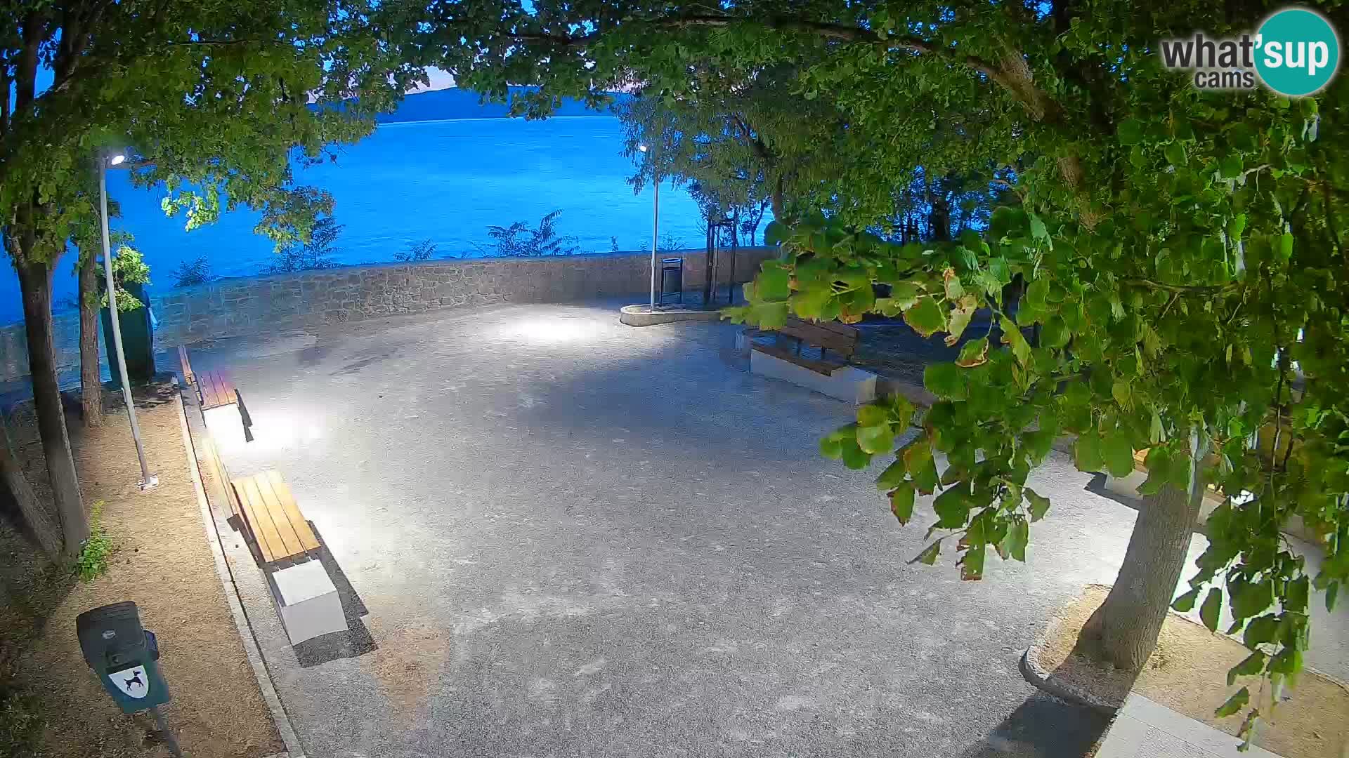 Senj Live Cam – Writers’ Park and the Velebit Channel