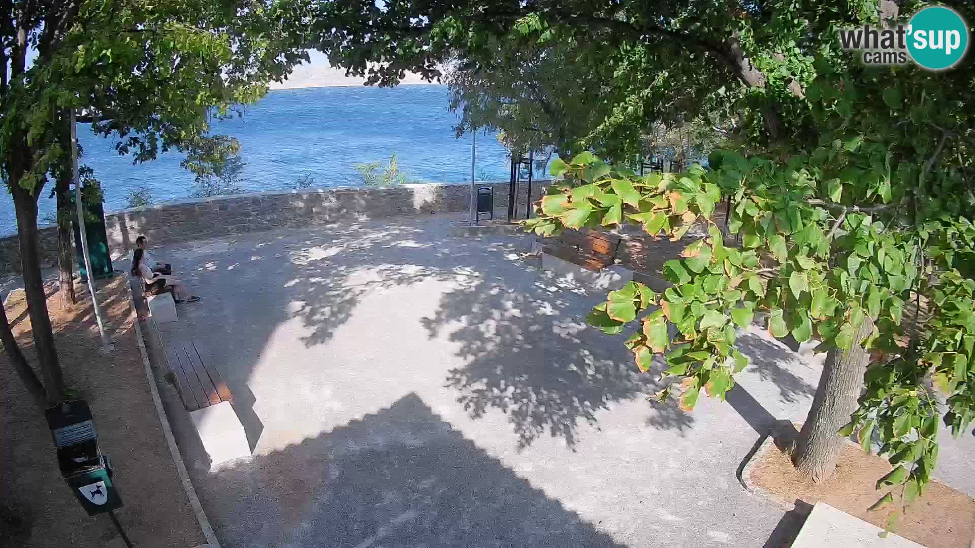 Senj Live Webcam – Schriftstellerpark und Velebit-Kanal