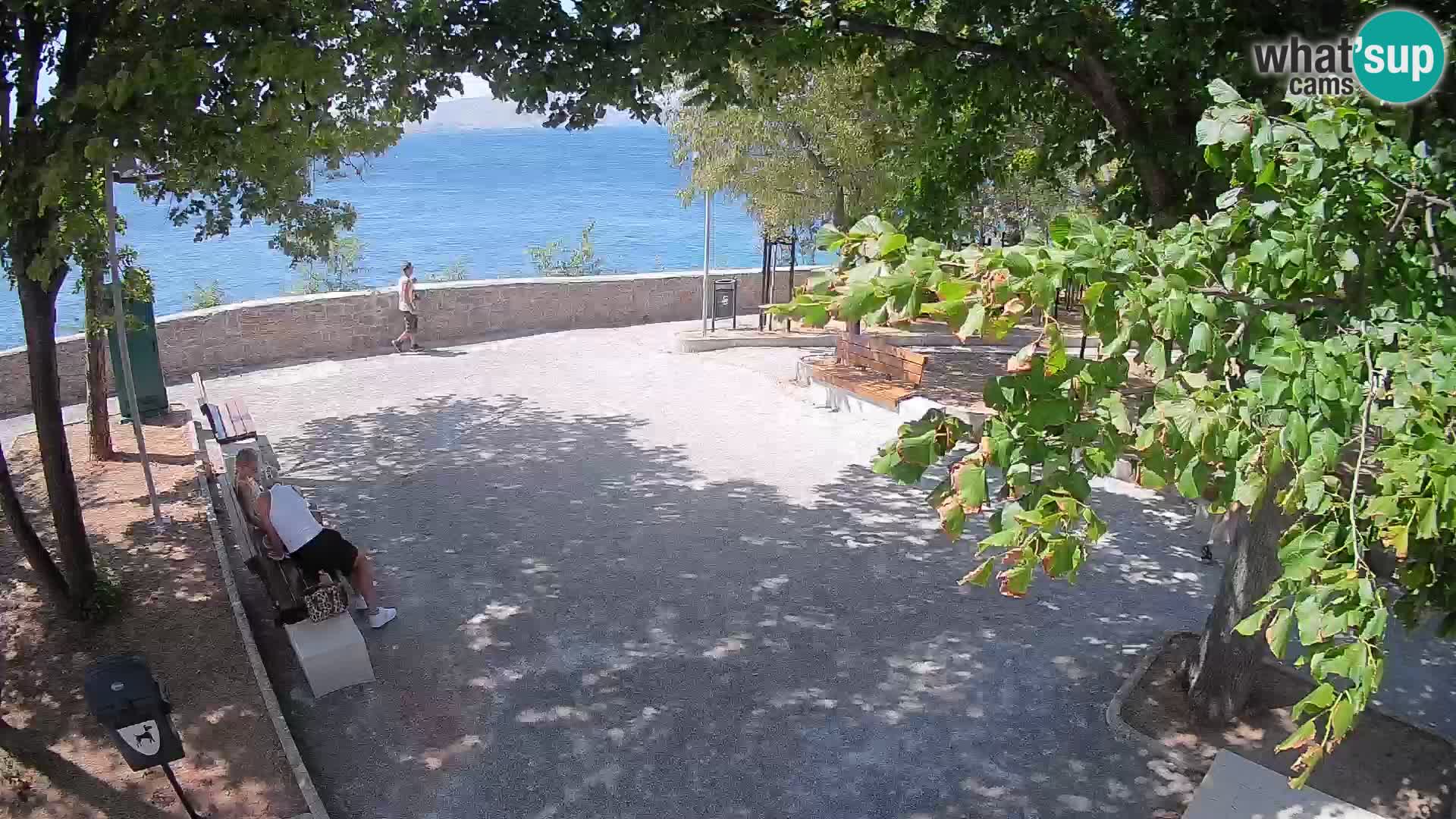 Senj Live Webcam – Schriftstellerpark und Velebit-Kanal