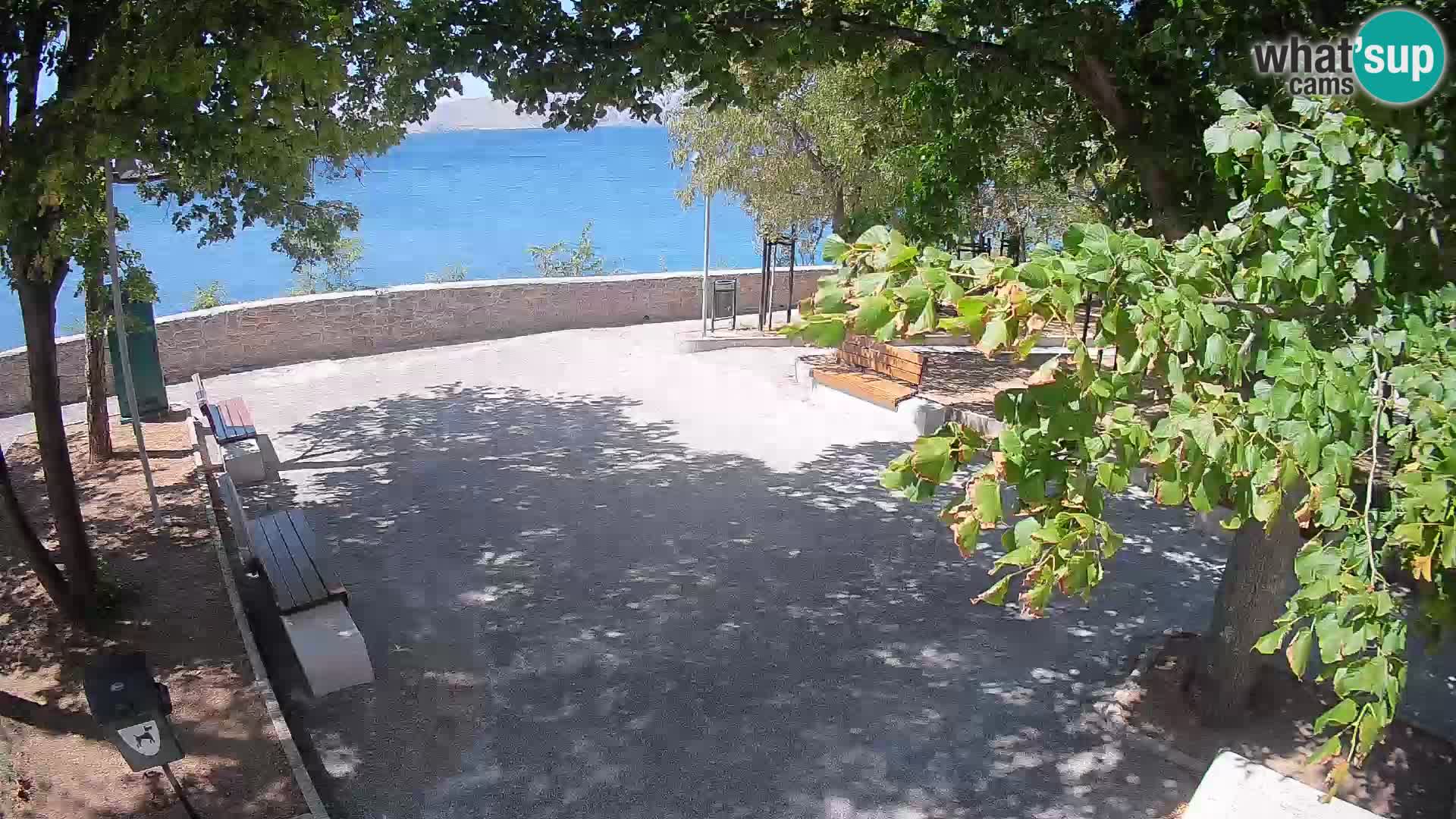 Senj Live Webcam – Schriftstellerpark und Velebit-Kanal