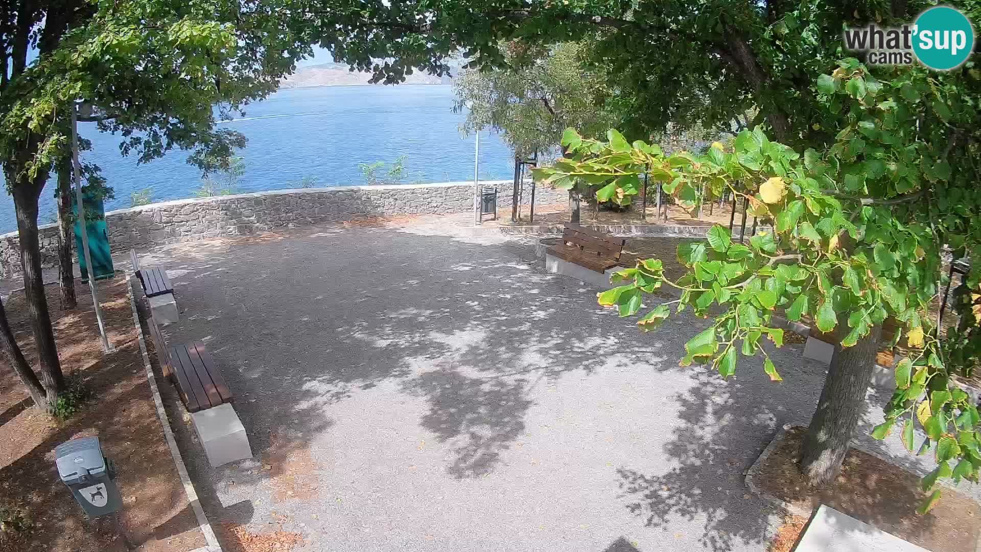 Senj Live Webcam – Schriftstellerpark und Velebit-Kanal