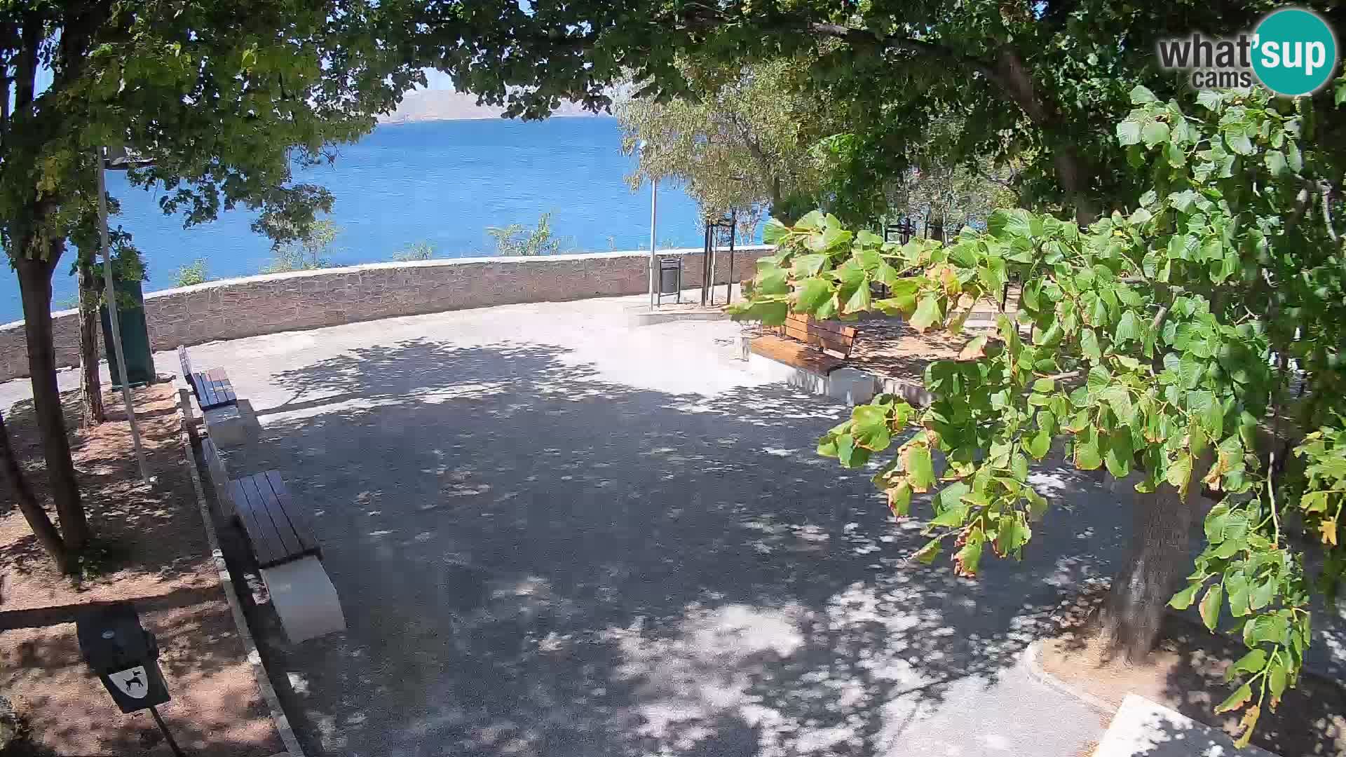 Senj Live Webcam – Schriftstellerpark und Velebit-Kanal