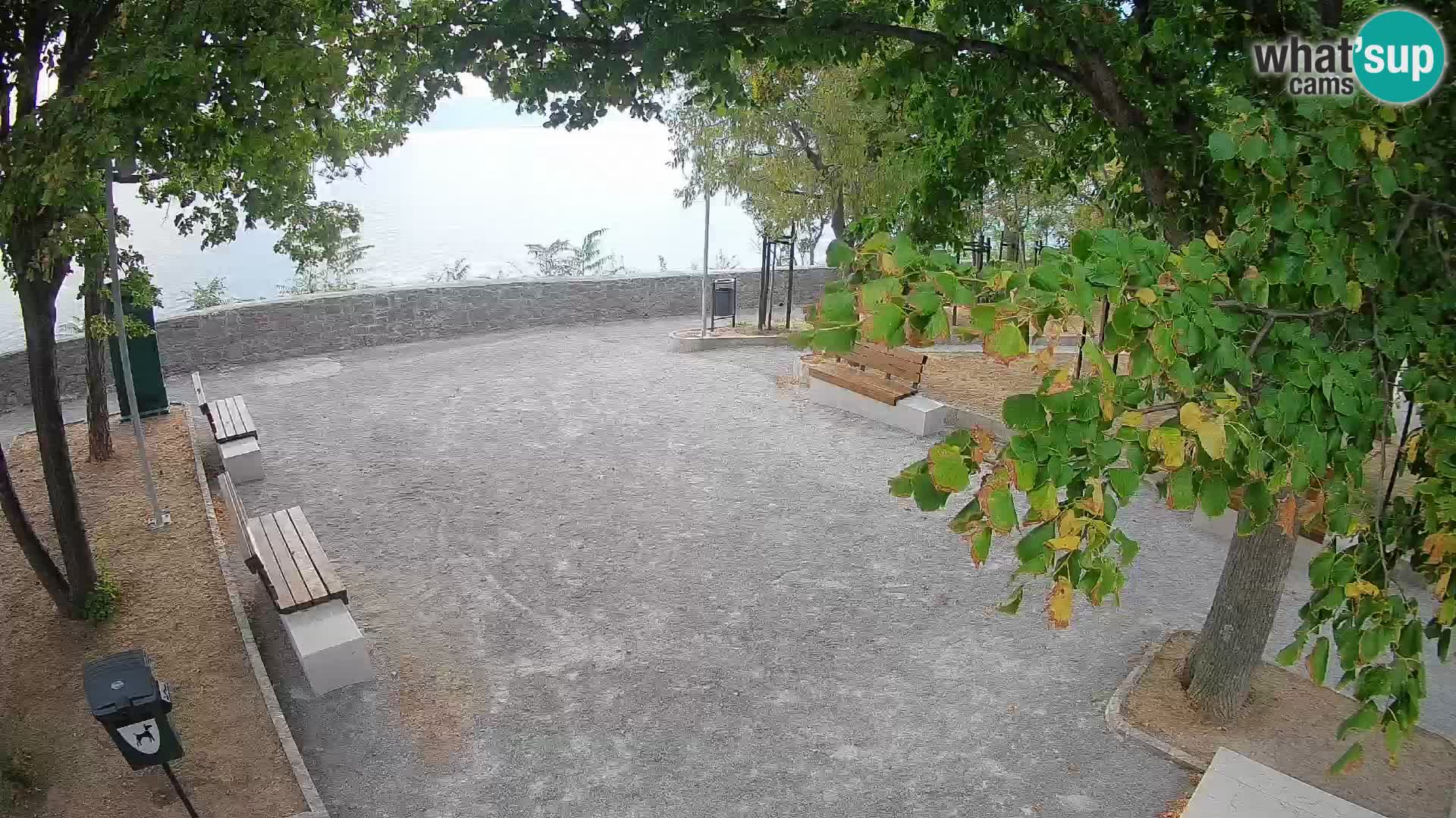 Senj Live Webcam – Schriftstellerpark und Velebit-Kanal