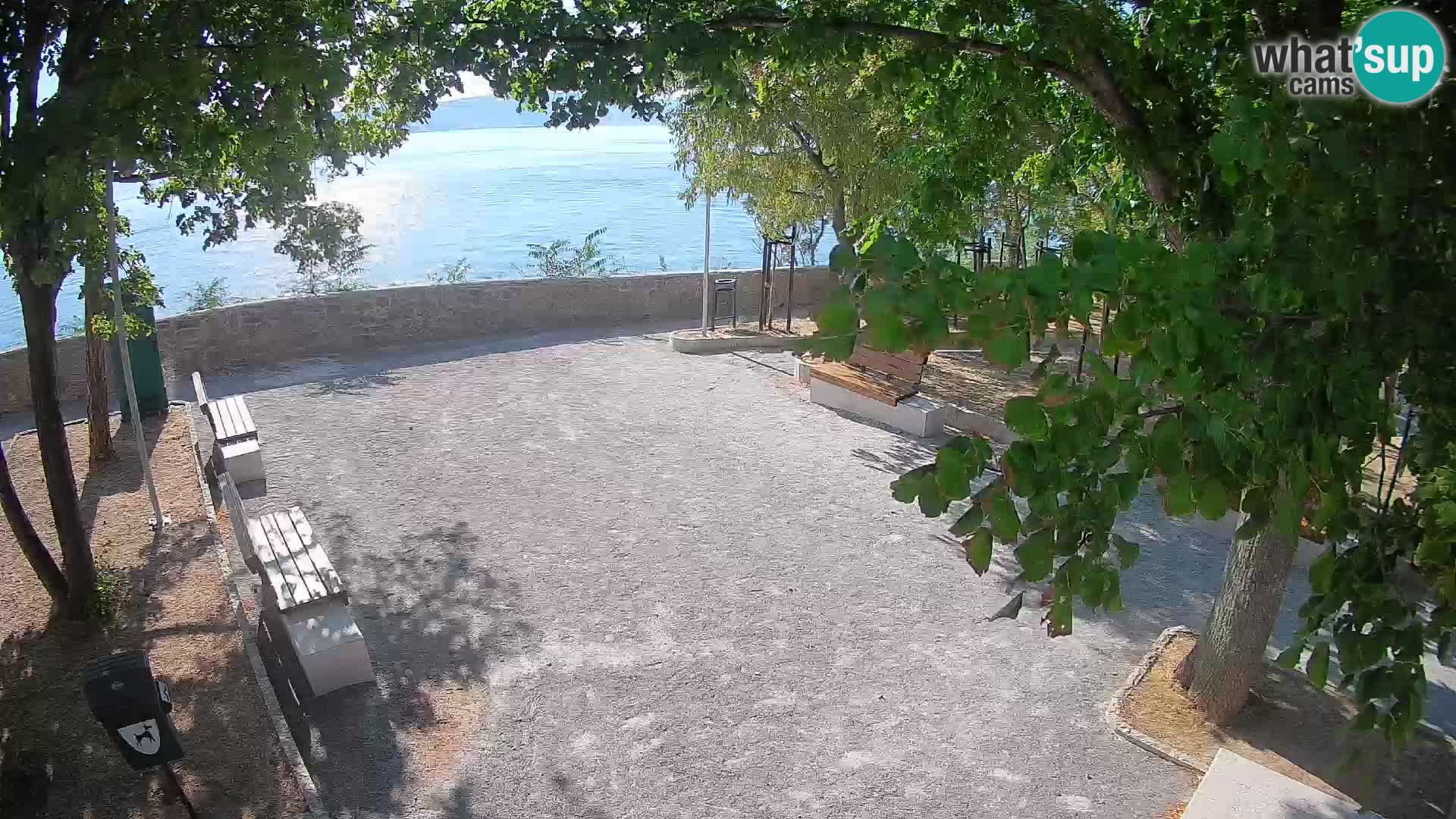 Senj Live Webcam – Schriftstellerpark und Velebit-Kanal