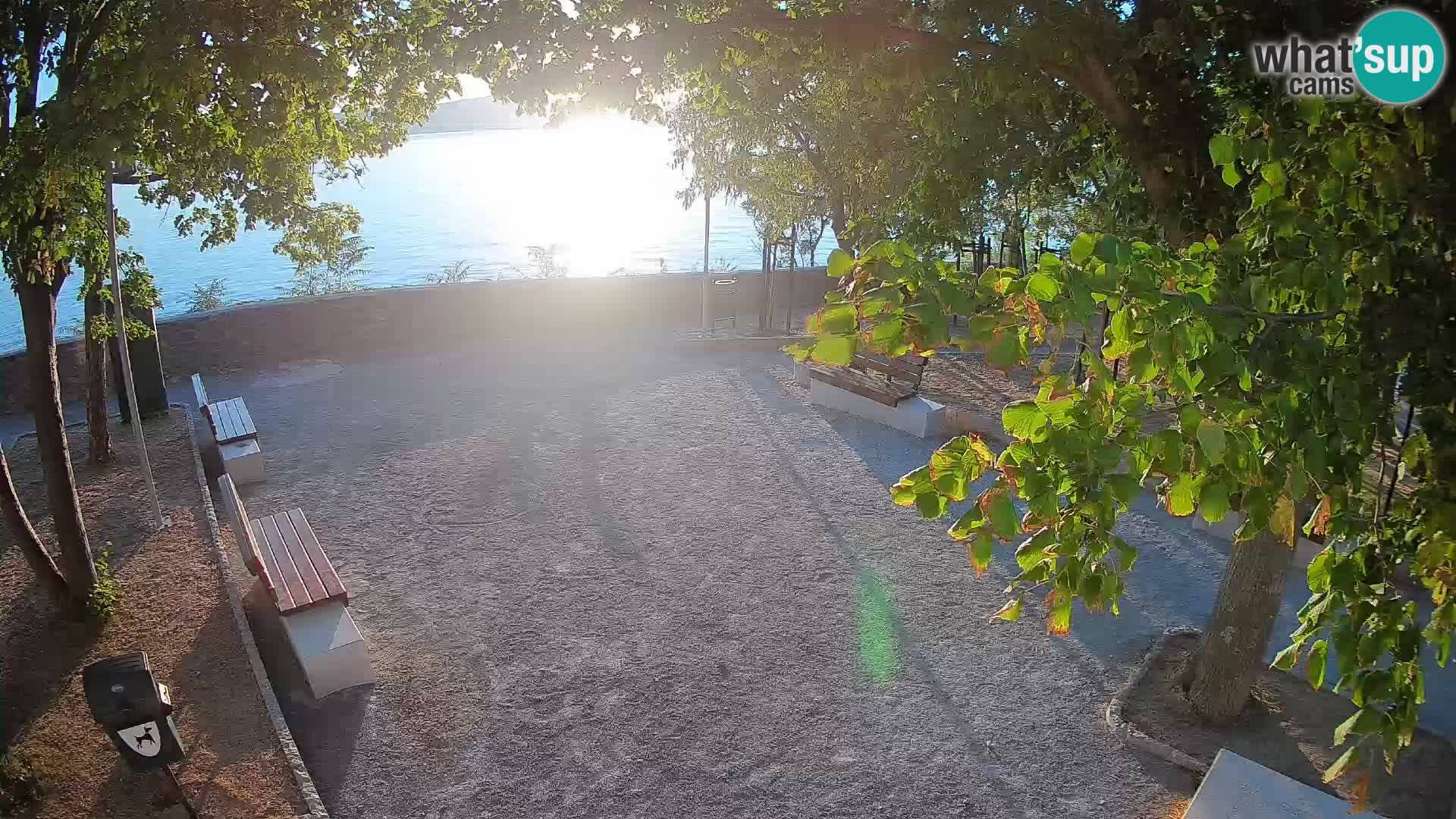 Senj Live Webcam – Schriftstellerpark und Velebit-Kanal