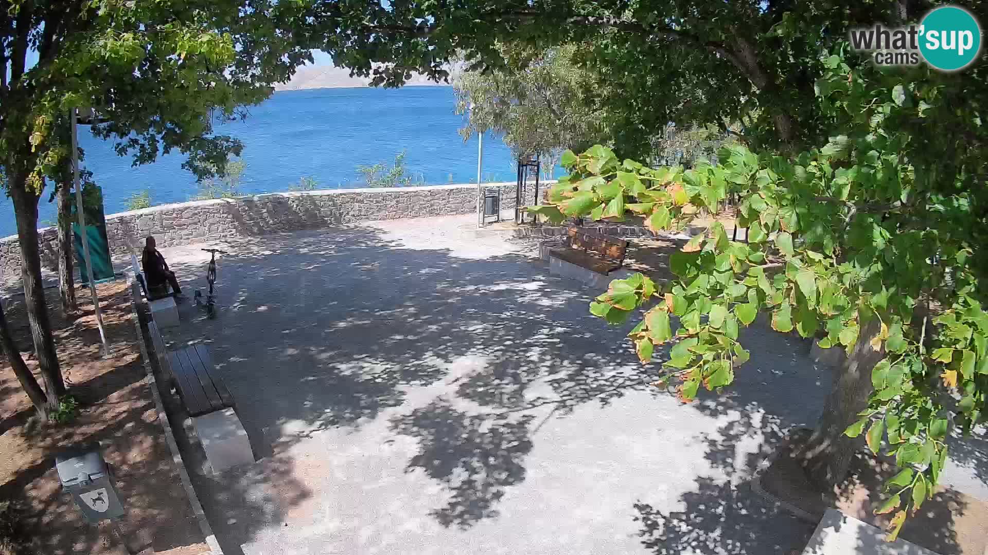 Senj Live Webcam – Schriftstellerpark und Velebit-Kanal
