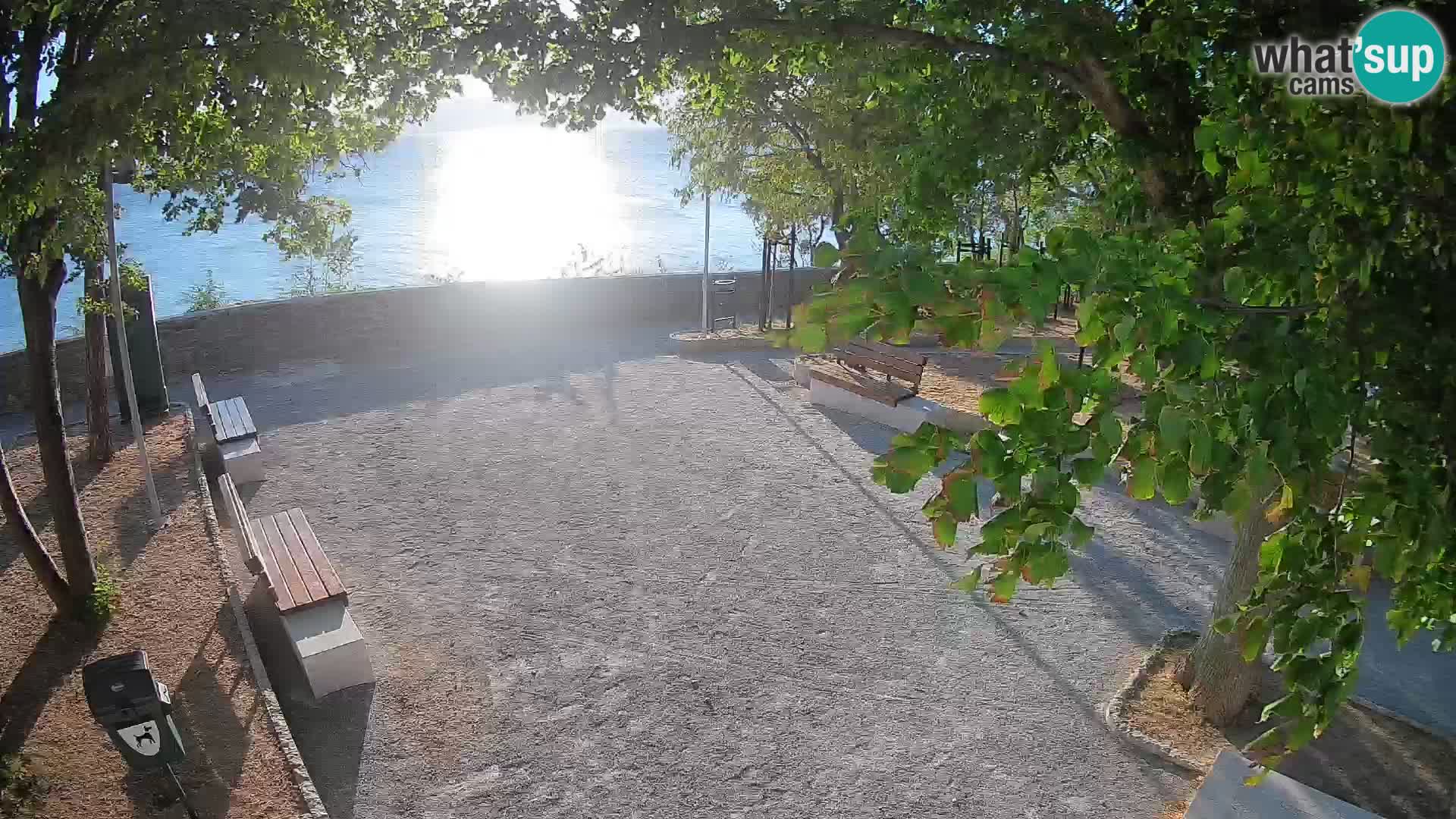 Senj Live Cam – Writers’ Park and the Velebit Channel