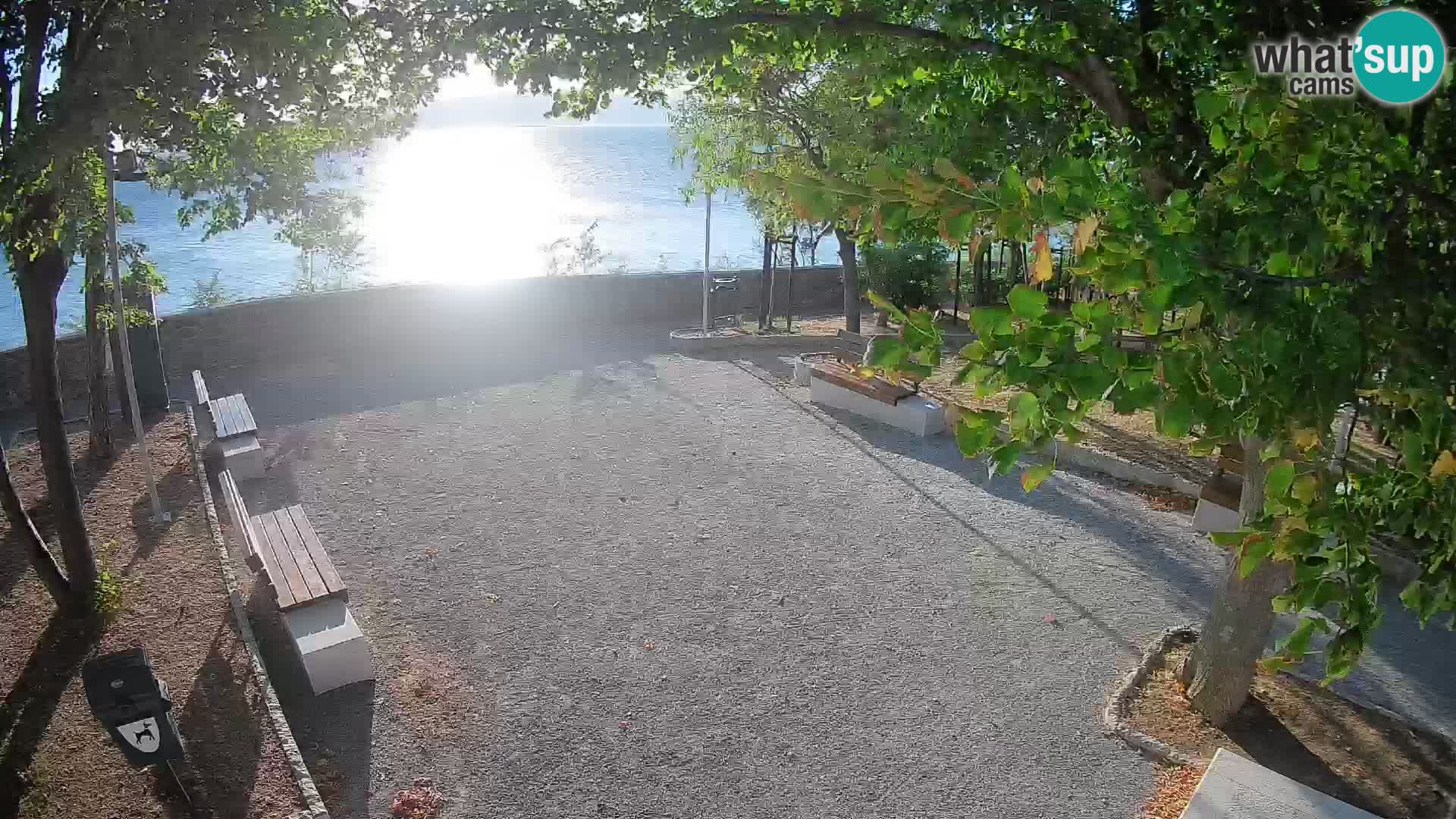 Senj Live Webcam – Schriftstellerpark und Velebit-Kanal