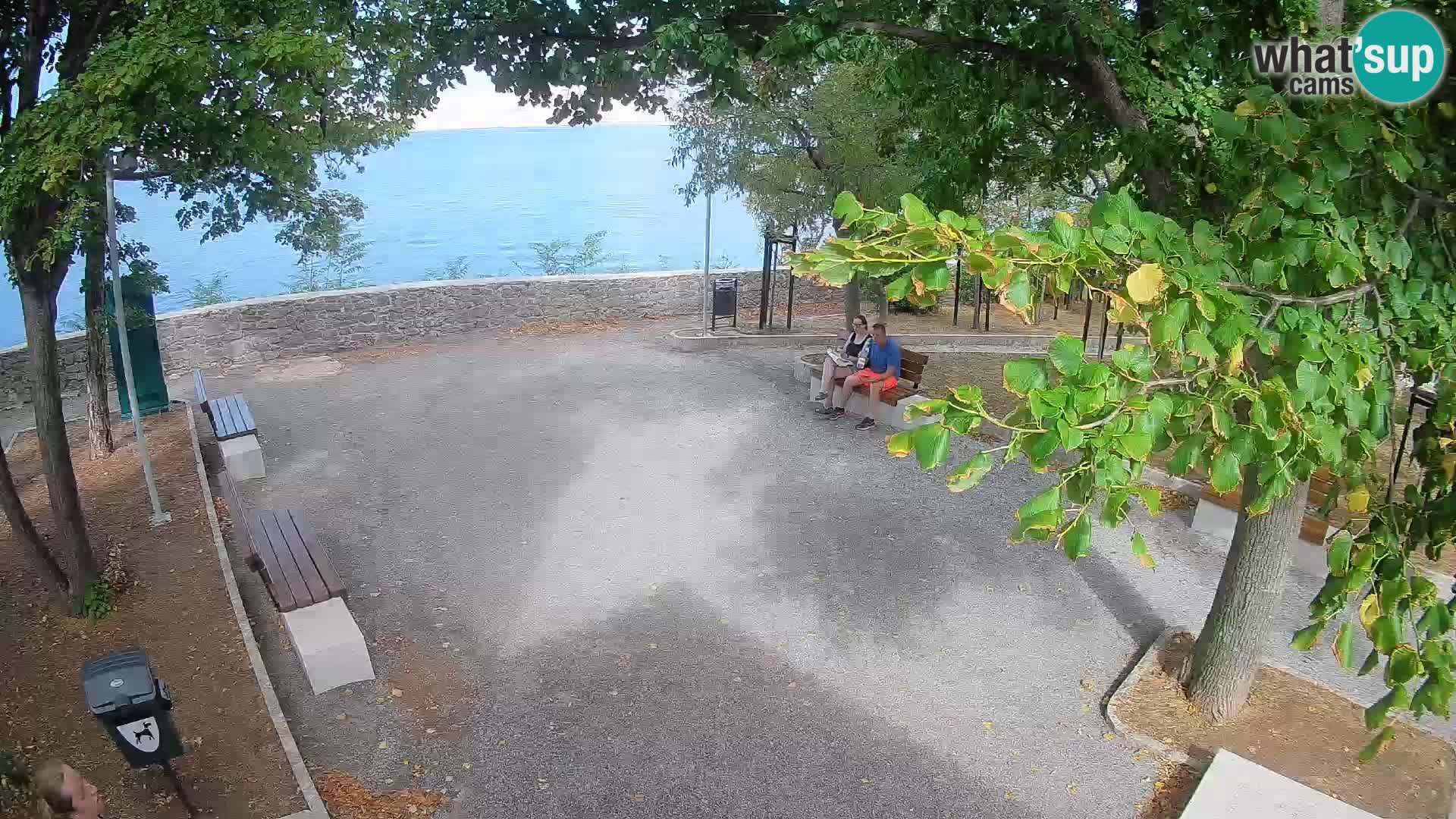 Senj Live Webcam – Schriftstellerpark und Velebit-Kanal