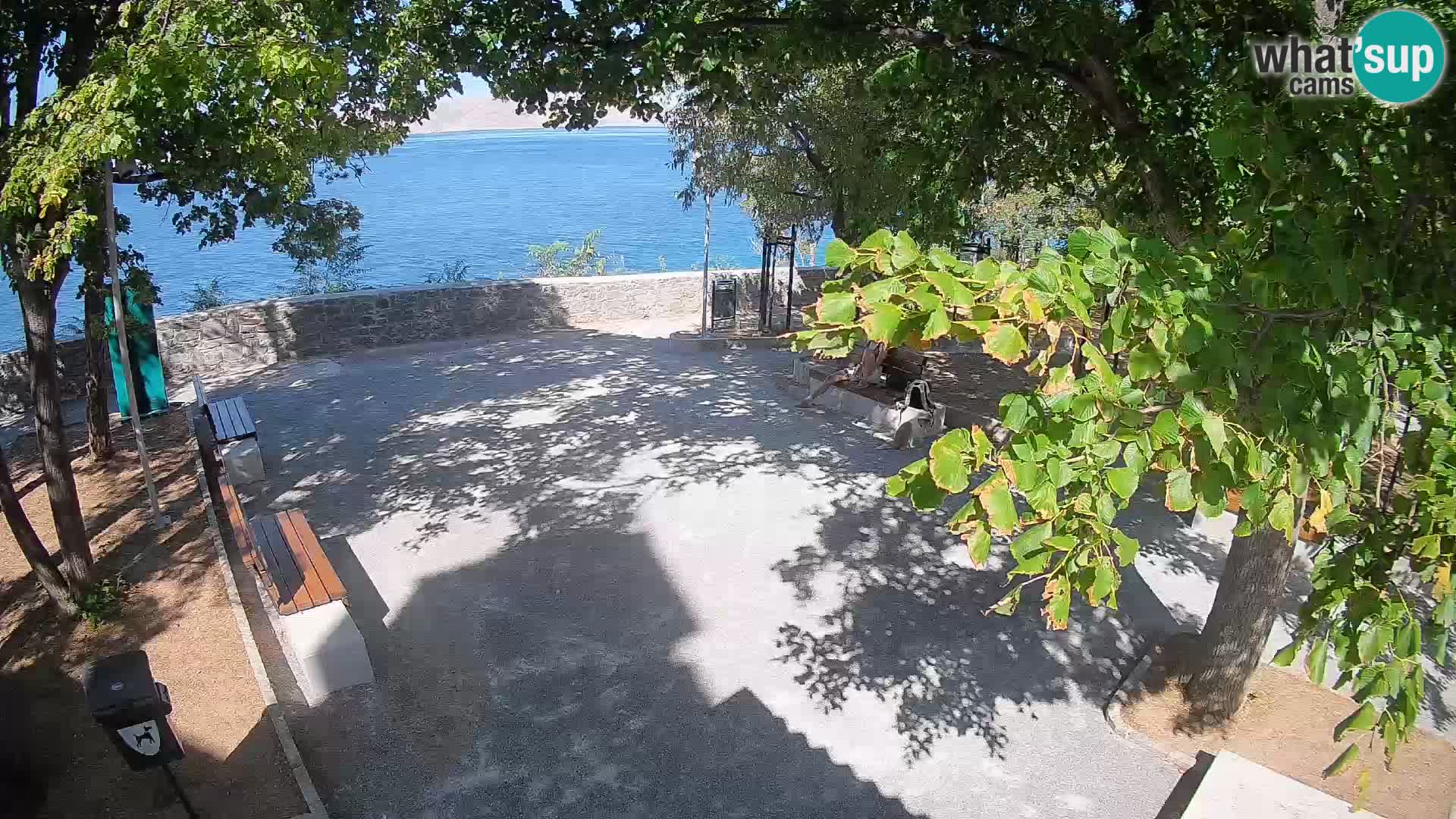 Senj Live Webcam – Schriftstellerpark und Velebit-Kanal