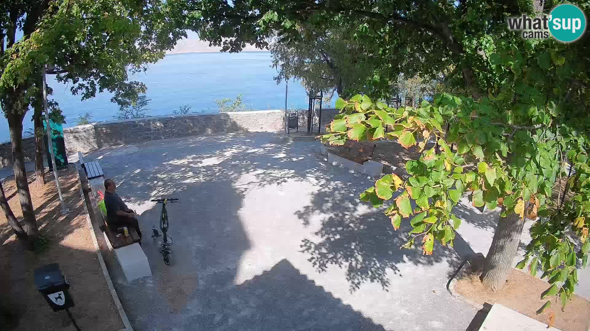 Senj Live Webcam – Schriftstellerpark und Velebit-Kanal