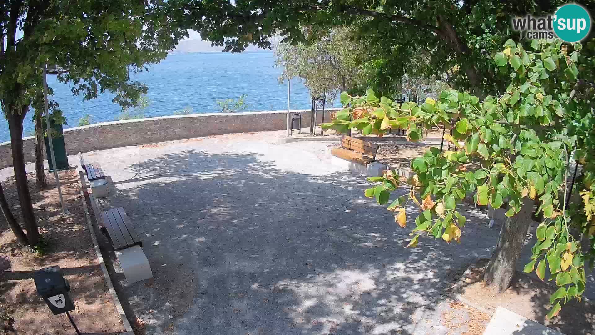 Senj Live Webcam – Schriftstellerpark und Velebit-Kanal