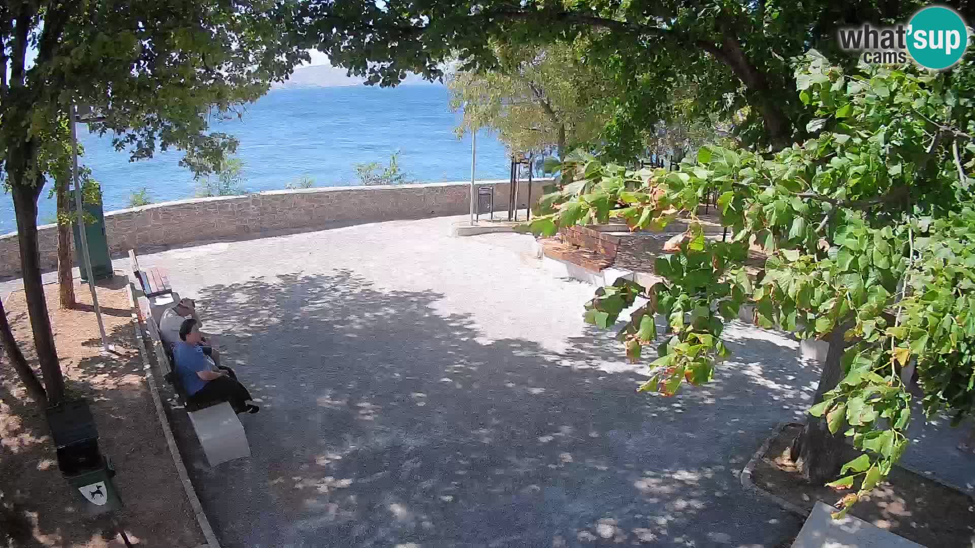 Senj Live Webcam – Schriftstellerpark und Velebit-Kanal