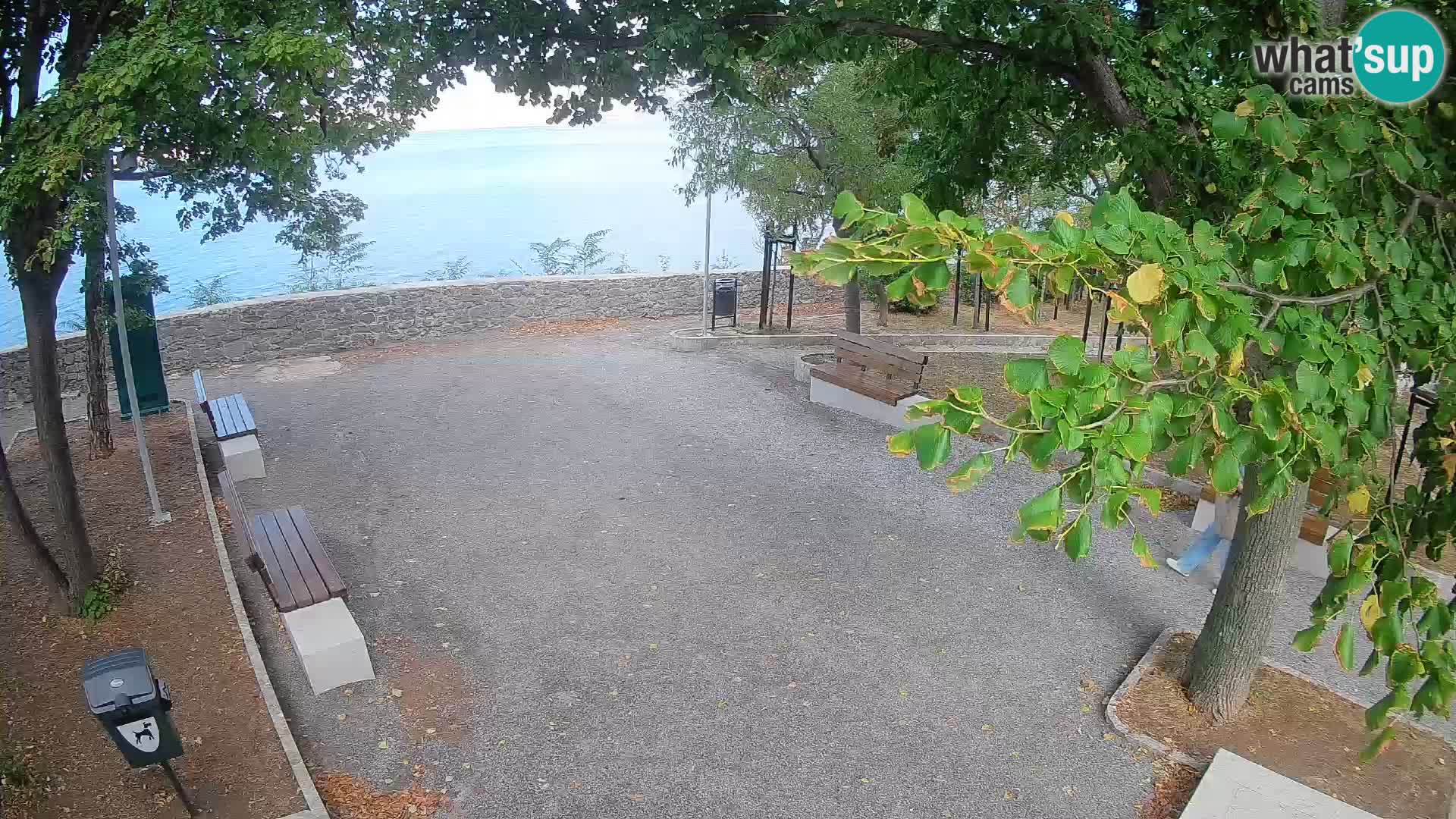 Senj Live Webcam – Schriftstellerpark und Velebit-Kanal