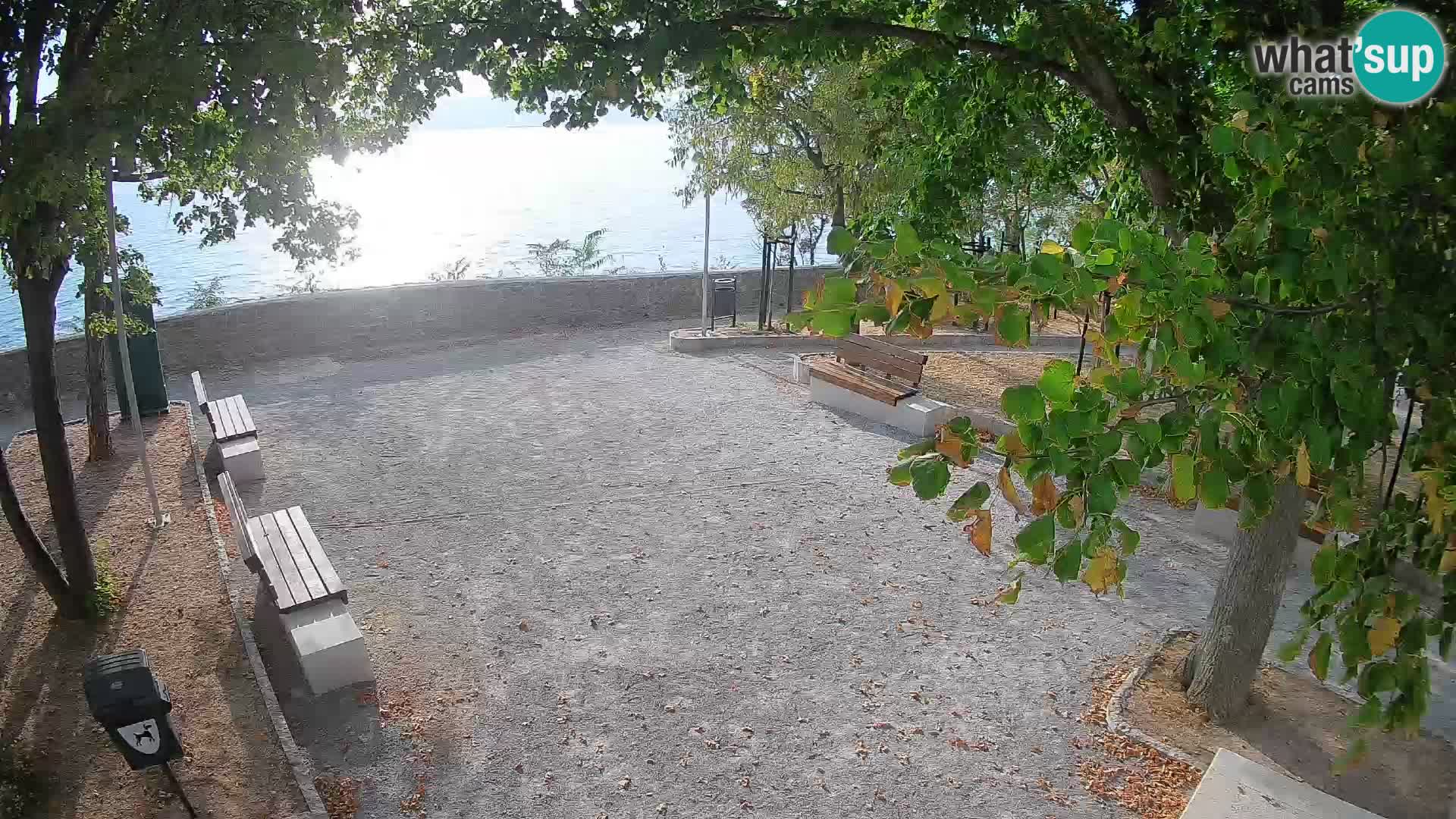 Senj Live Webcam – Schriftstellerpark und Velebit-Kanal