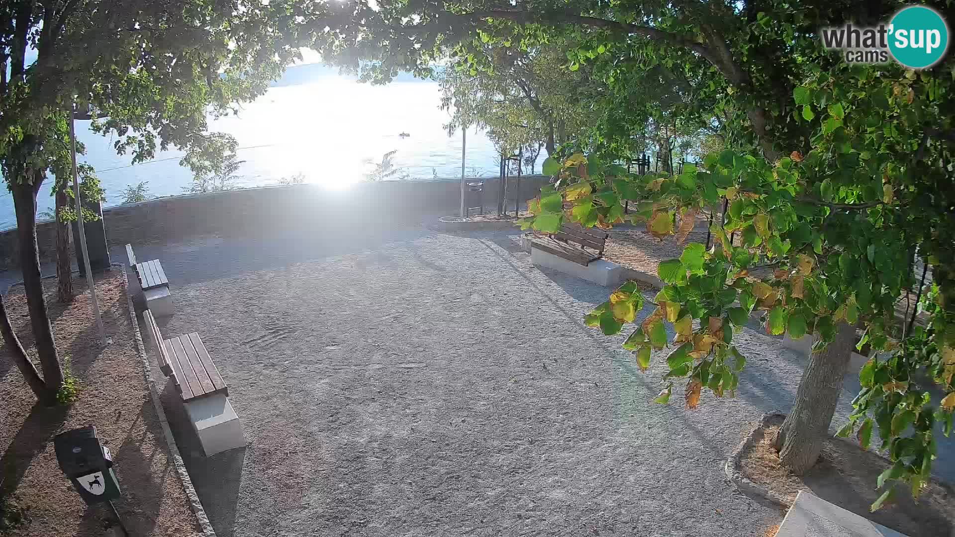 Senj Live Webcam – Schriftstellerpark und Velebit-Kanal