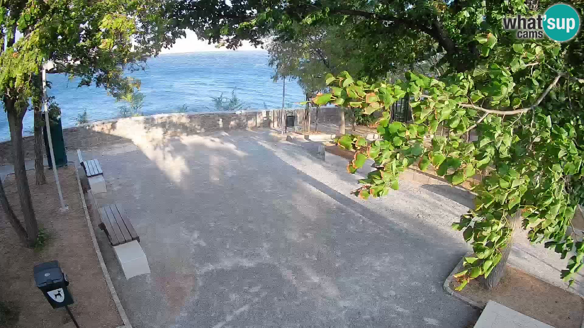 Senj Live Webcam – Schriftstellerpark und Velebit-Kanal