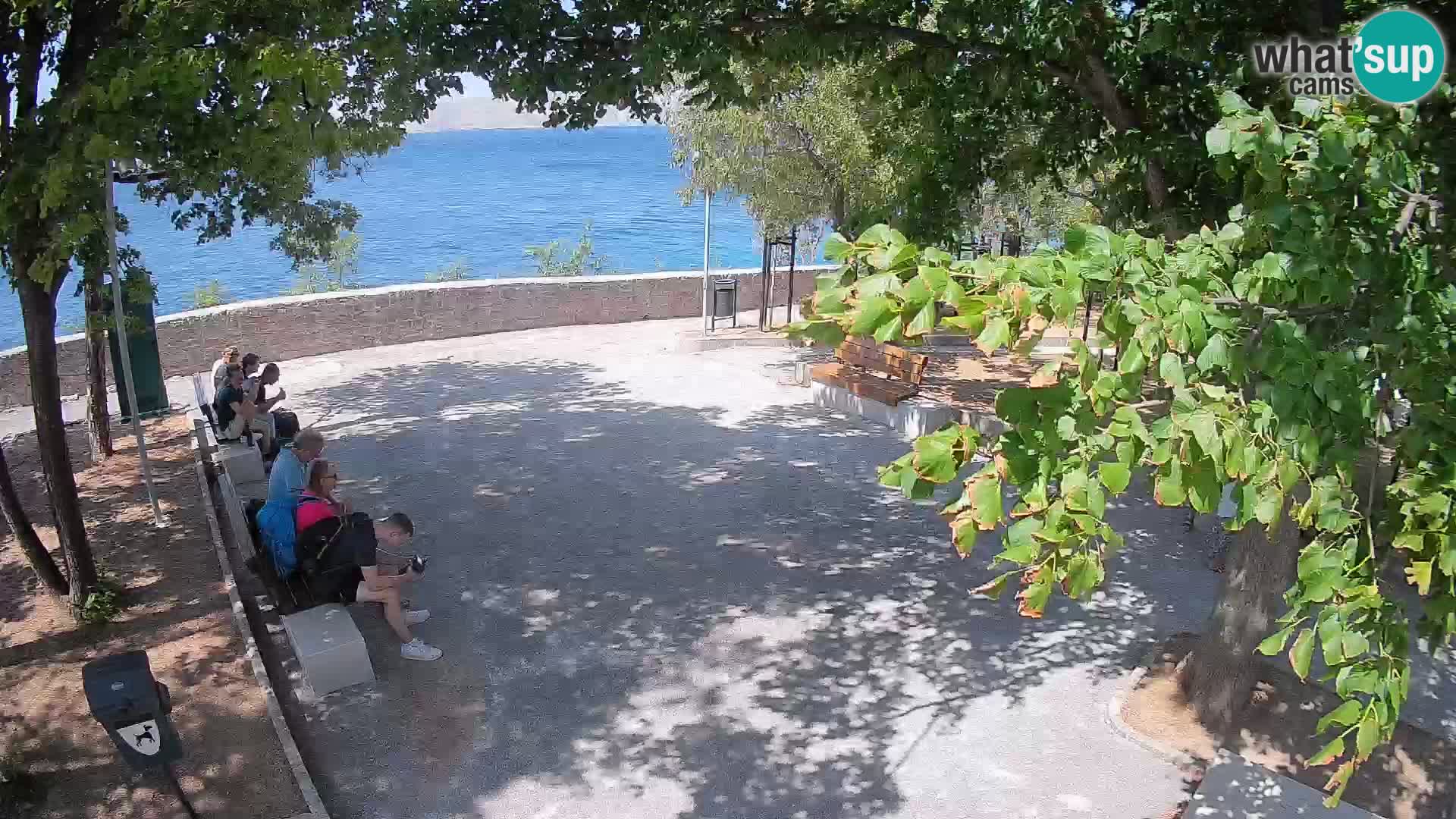 Webcam Senj en direct – Parc des Écrivains et canal du Velebit