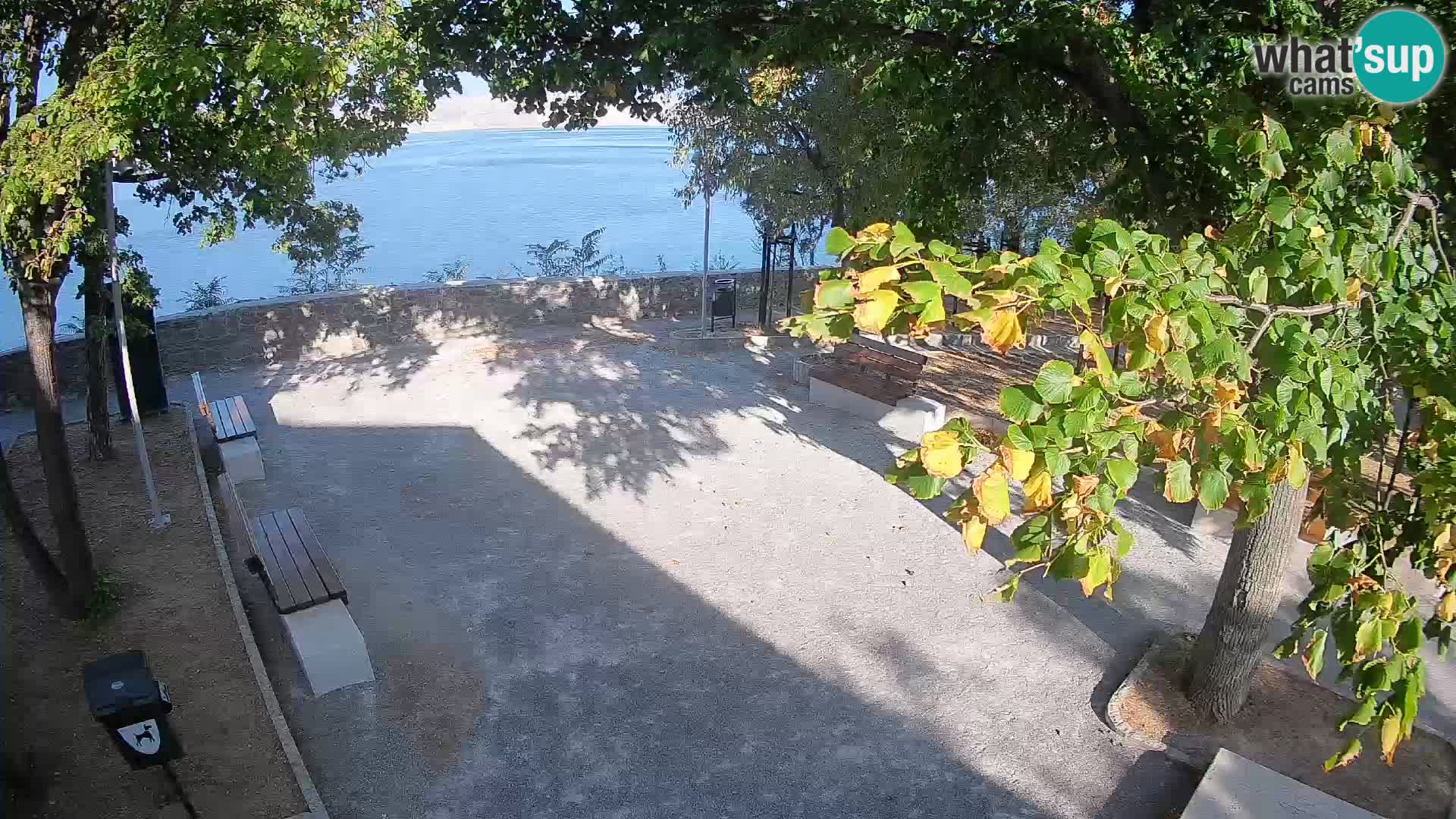 Senj Live Webcam – Schriftstellerpark und Velebit-Kanal