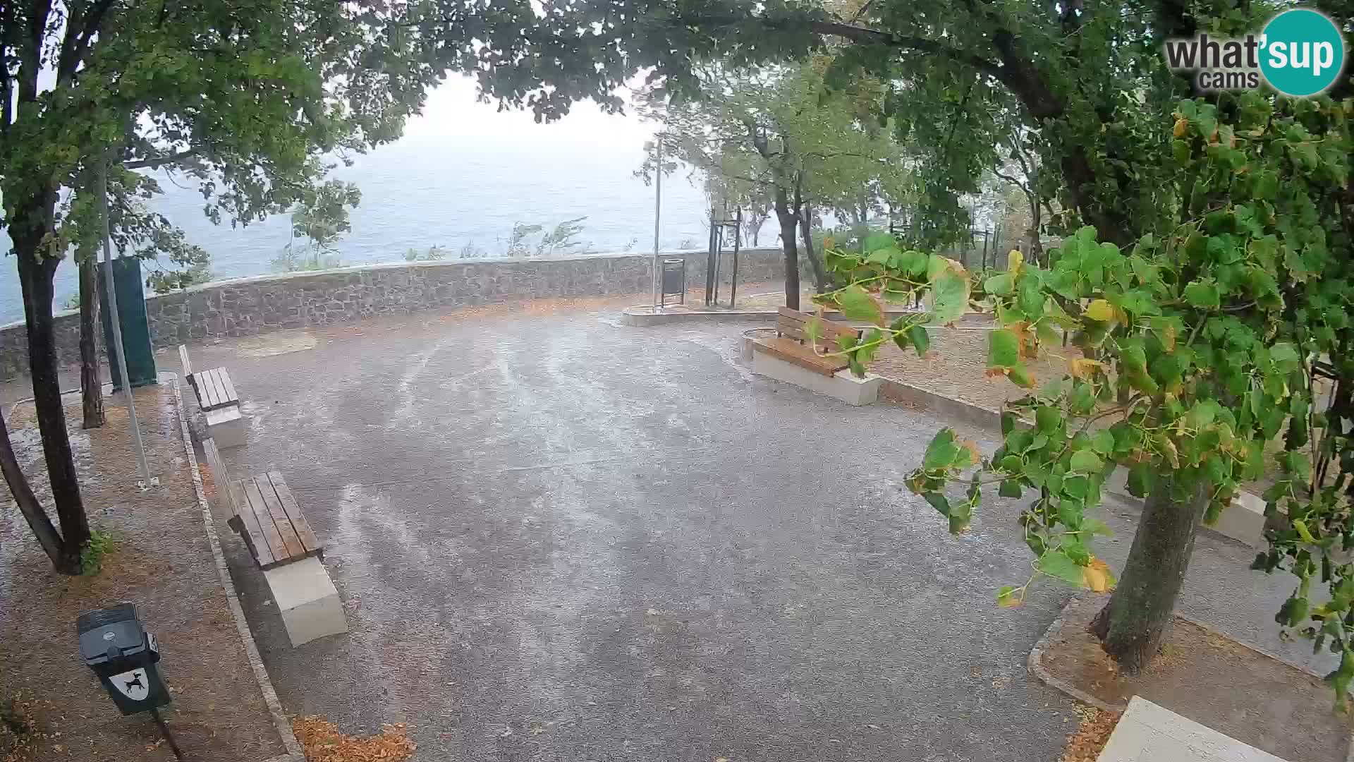 Senj Live Webcam – Schriftstellerpark und Velebit-Kanal