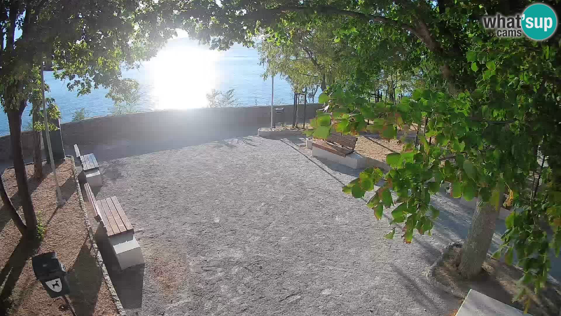 Senj Live Webcam – Schriftstellerpark und Velebit-Kanal