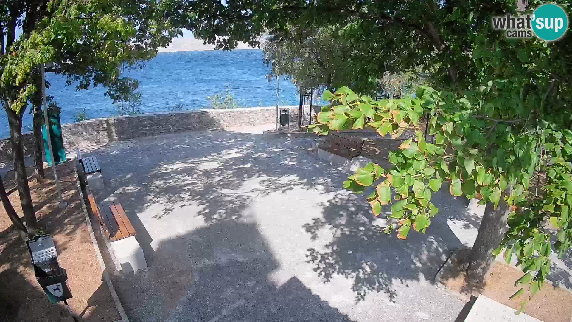 Senj Live Cam – Writers’ Park and the Velebit Channel