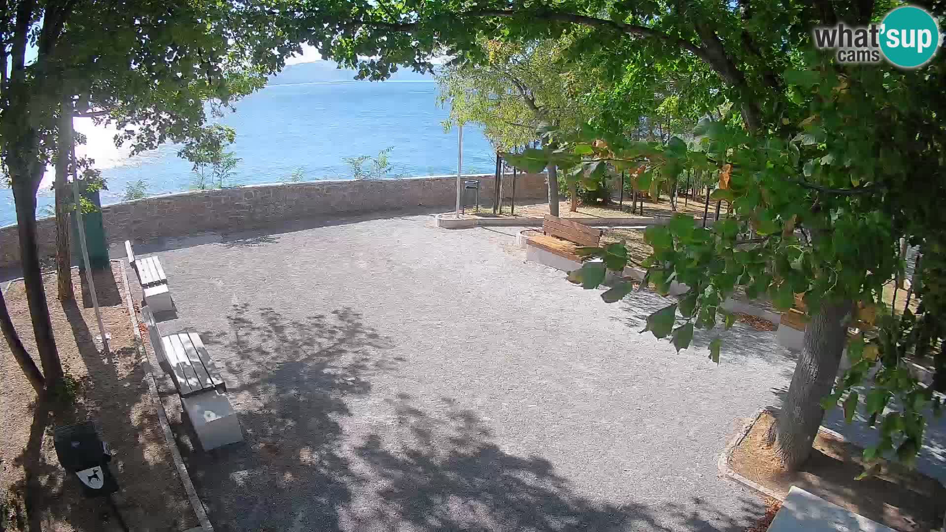 Senj Live Webcam – Schriftstellerpark und Velebit-Kanal